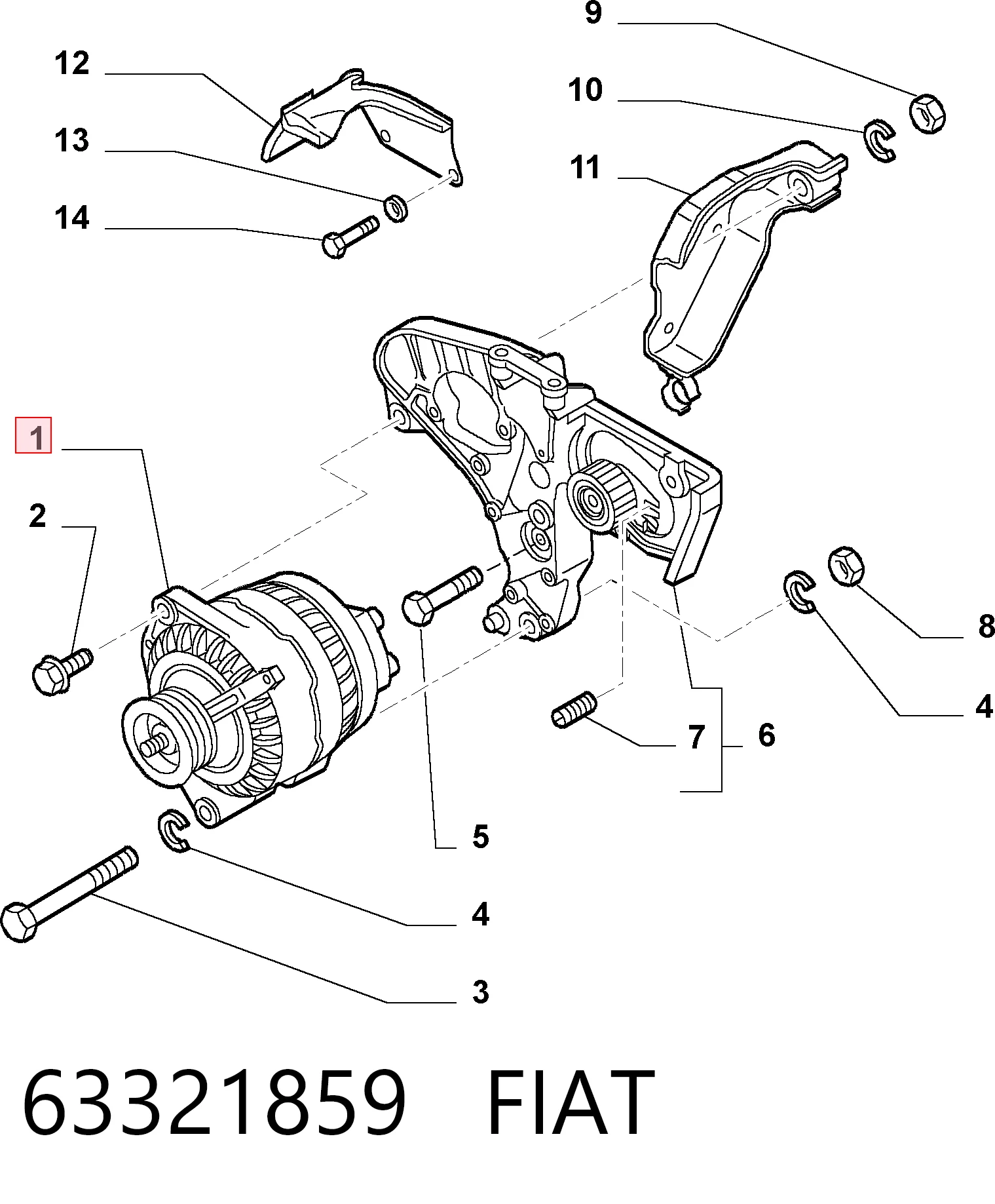 63321859 Fiat/Alfa/Lancia Генератор автомобильный