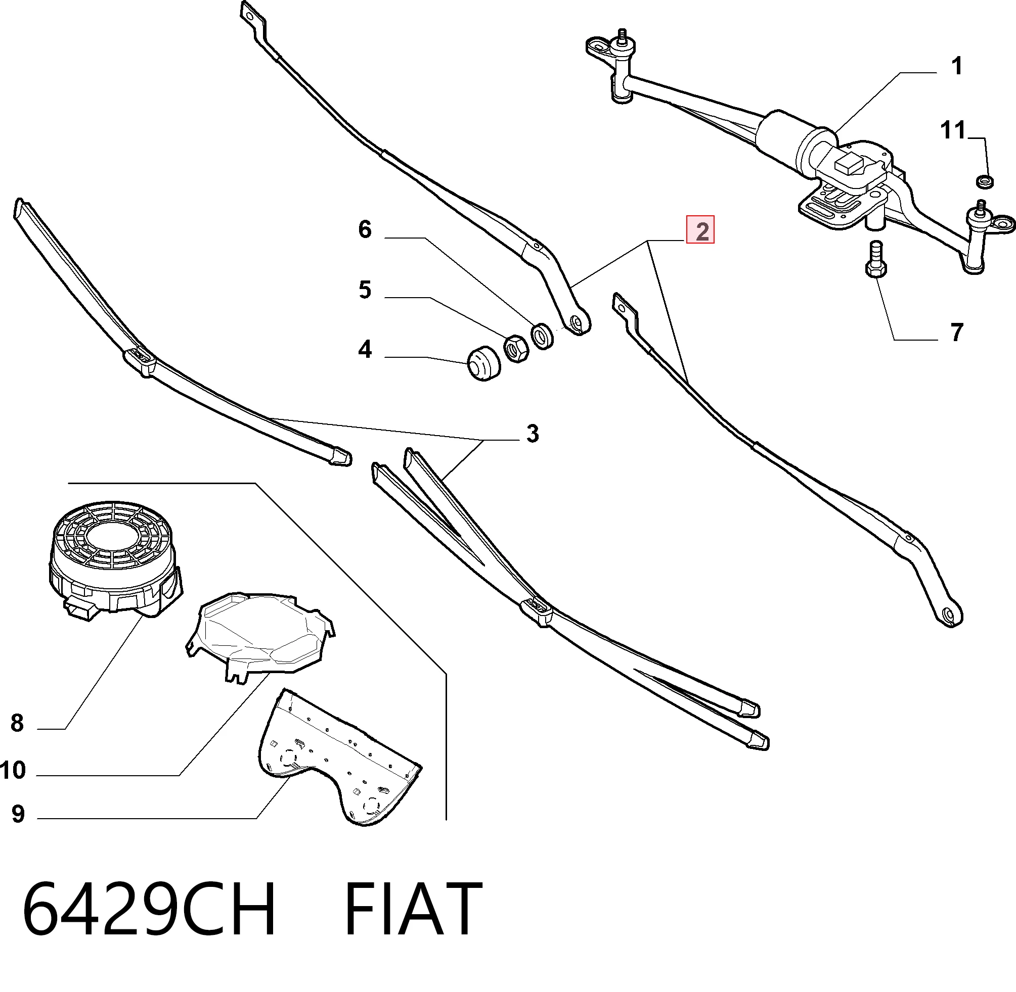 Поводок дворника на Citroen Jumper  250