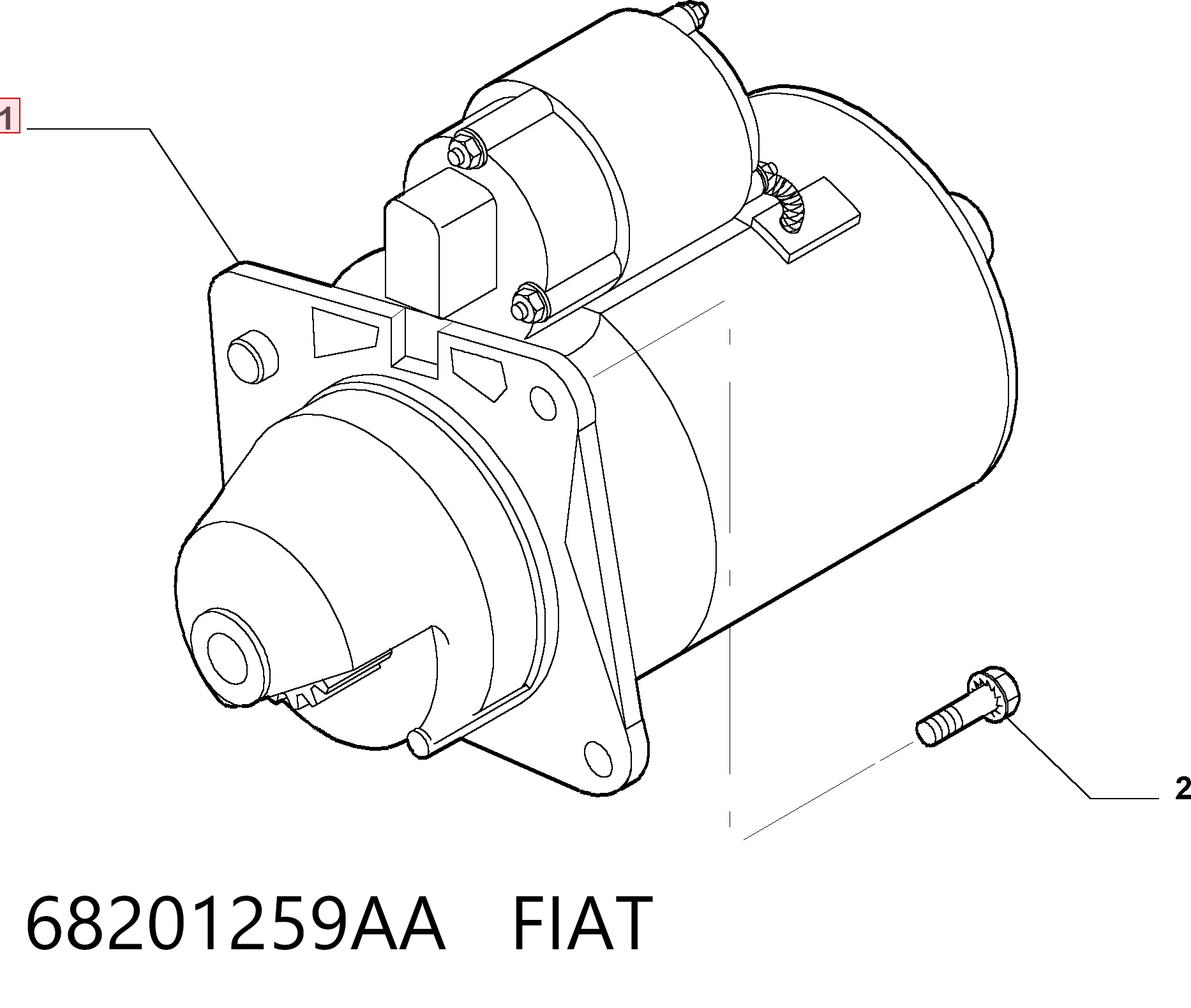 68201259AA Fiat/Alfa/Lancia Стартер автомобиля
