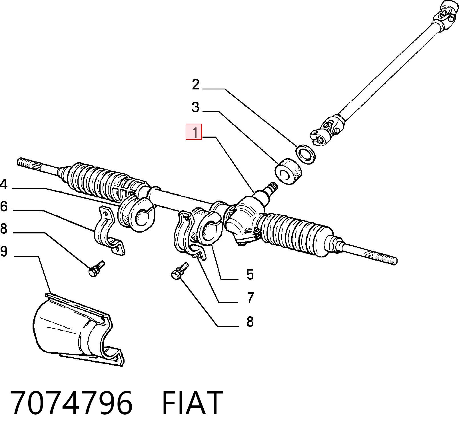 7074796 Fiat/Alfa/Lancia Управление рулевое в сборе