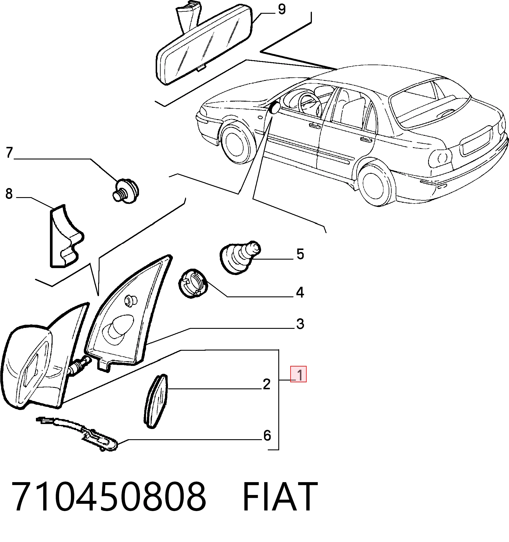 FP2026M01 View MAX Левое боковое зеркало