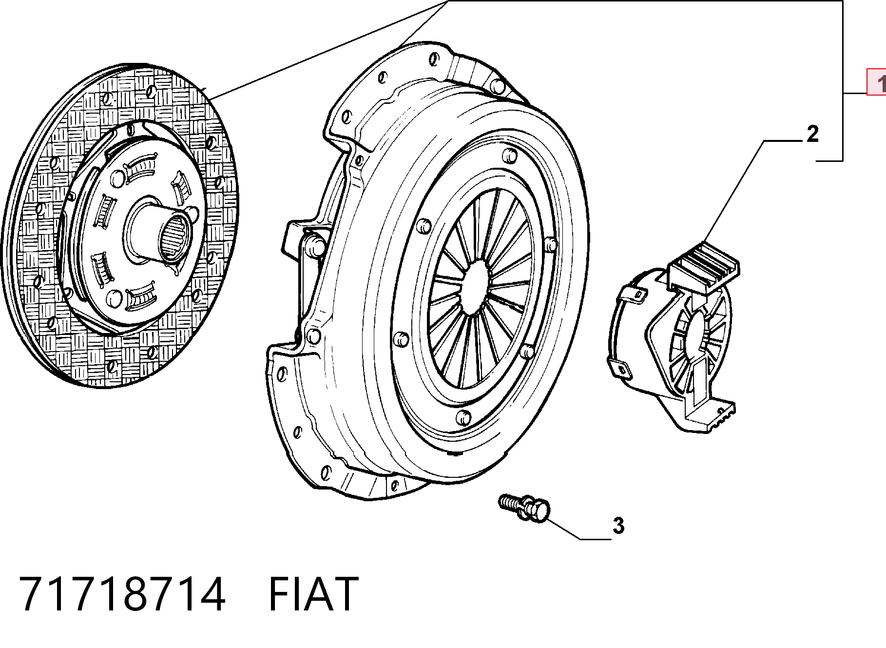 Комплект сцепления FIAT 71718714
