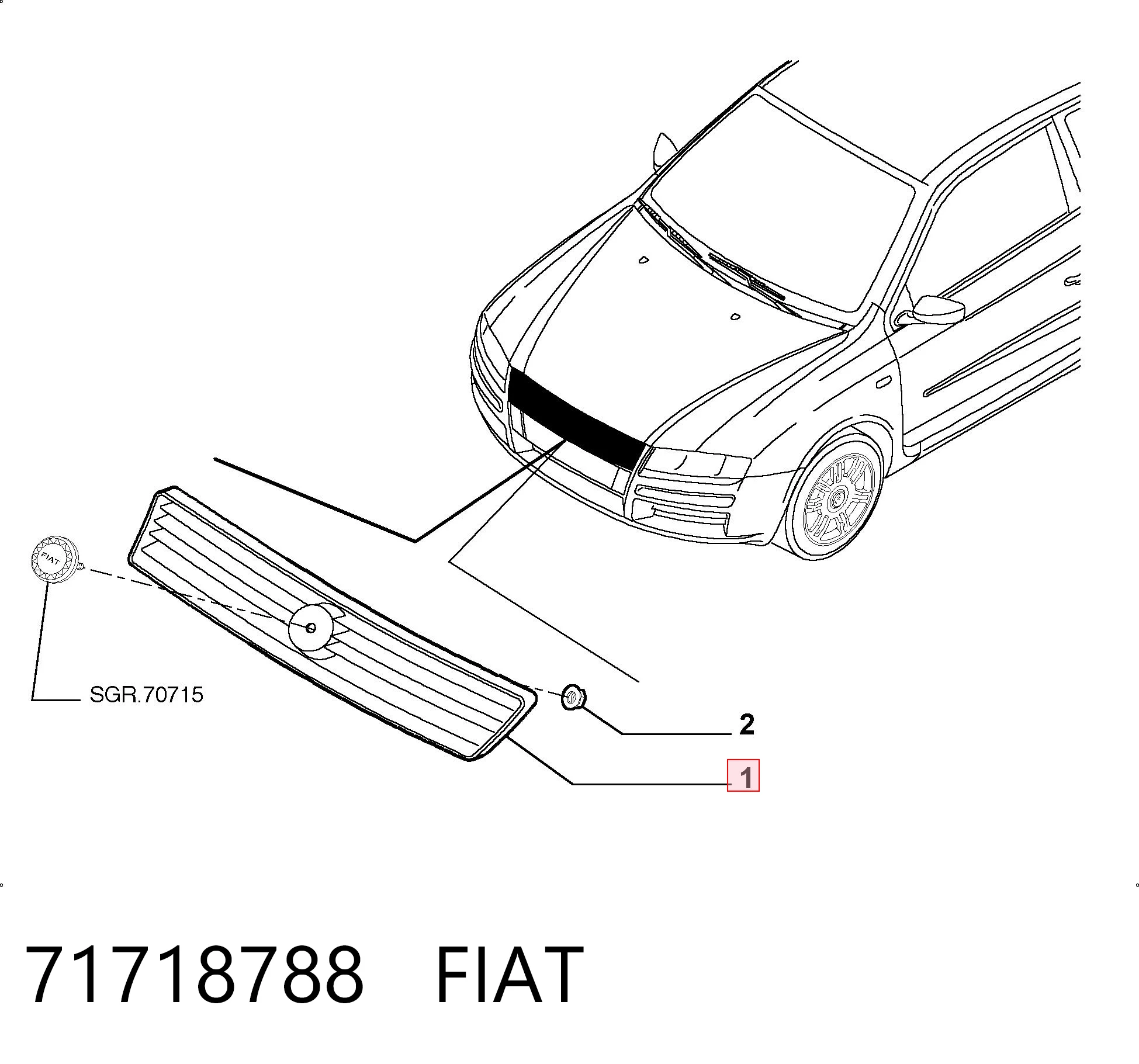 Решетка радиатора на Fiat Stilo  192