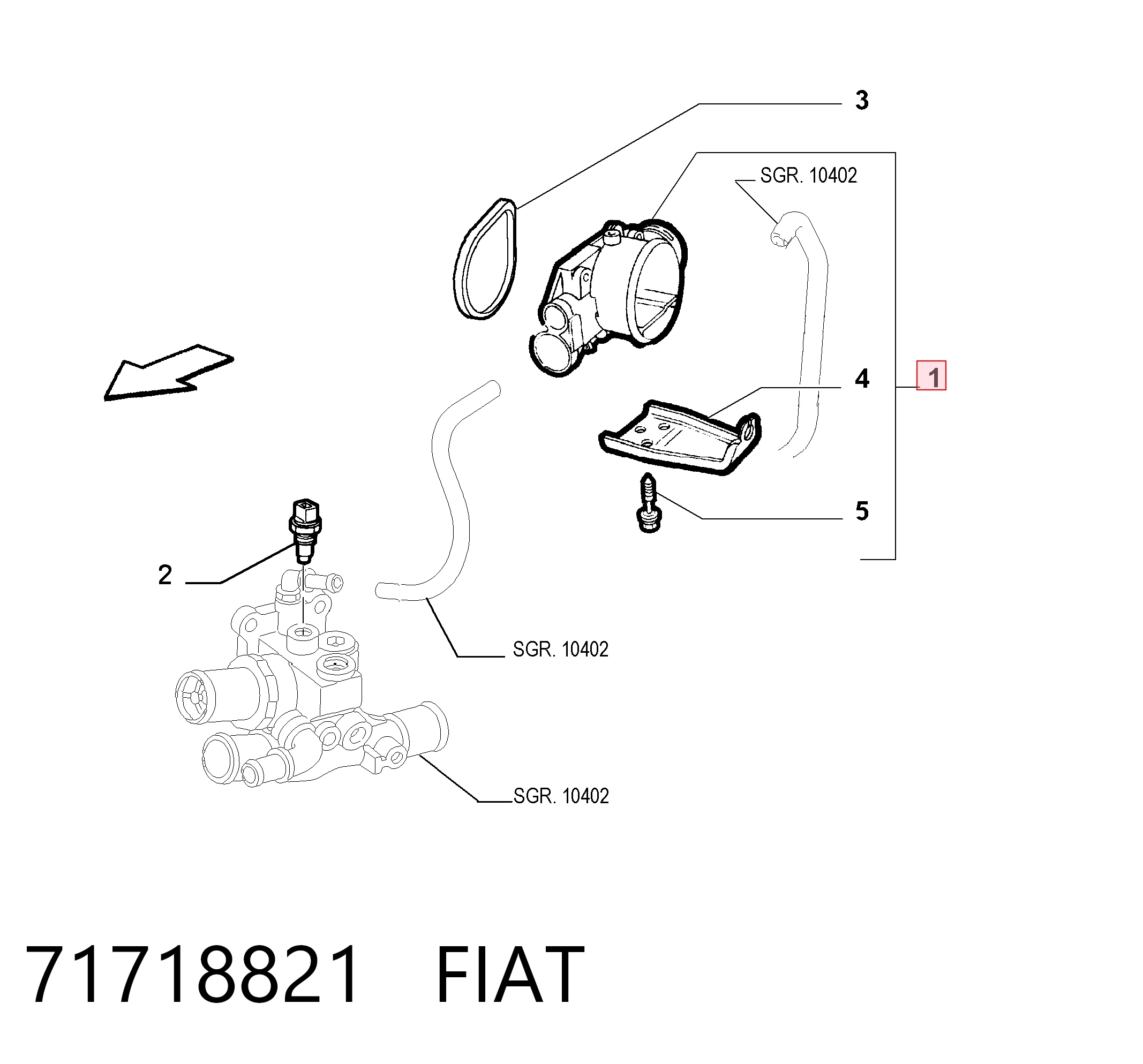 71718821 Fiat/Alfa/Lancia Дроссельная заслонка