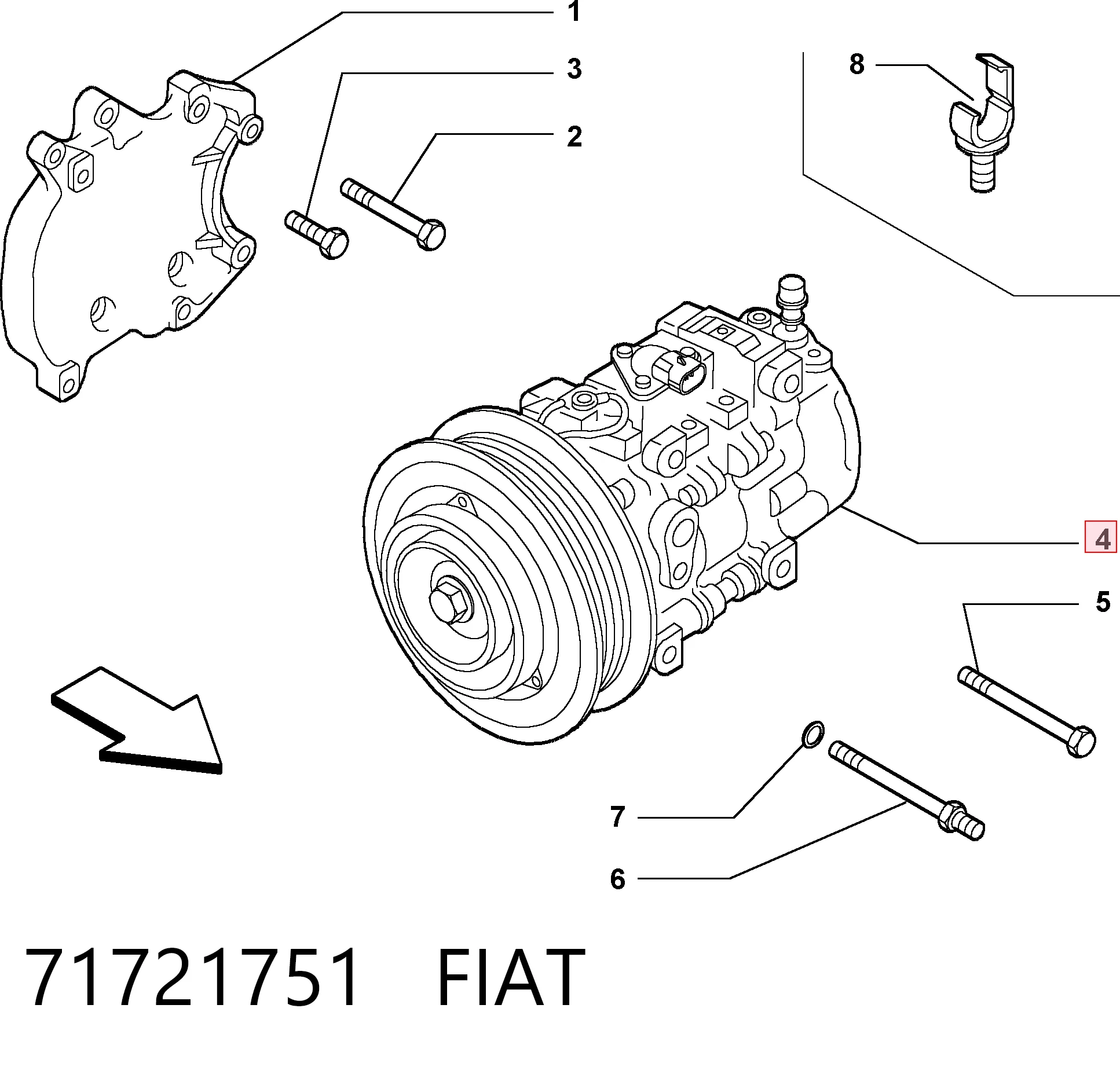 71721751 Fiat/Alfa/Lancia Компрессор хладагента