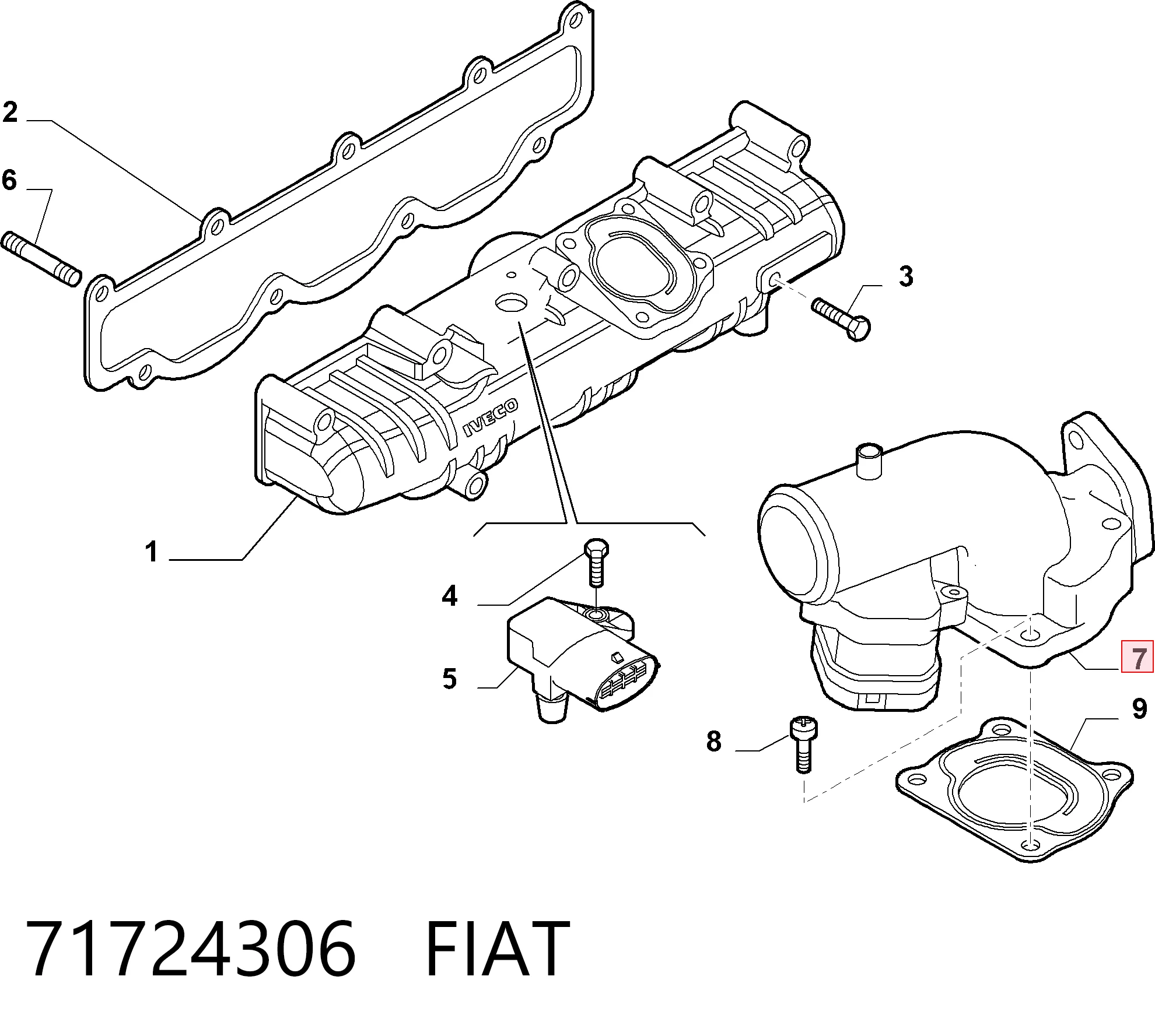 71724306 Fiat/Alfa/Lancia Дроссельная заслонка