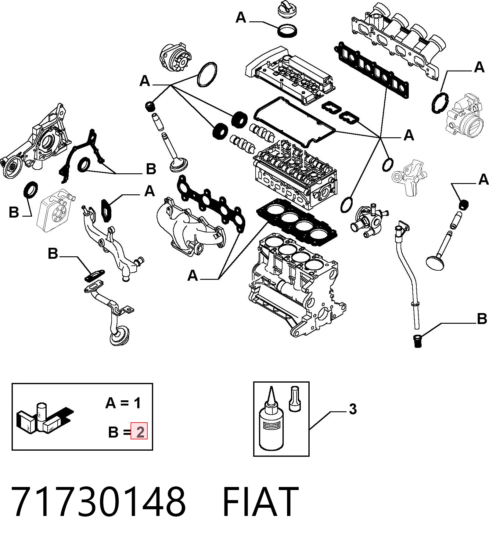  Сальник коленвала задний Fiat Punto 2