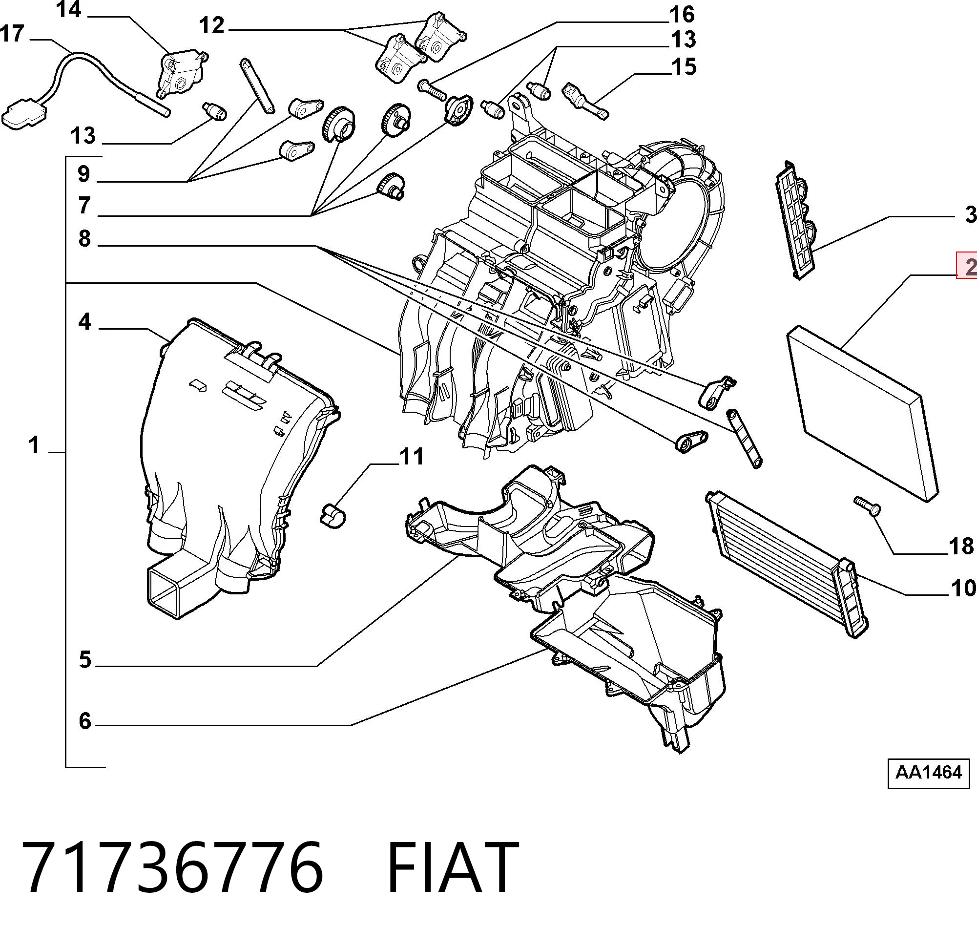 71736776 Fiat/Alfa/Lancia Внутрисалонный фильтр
