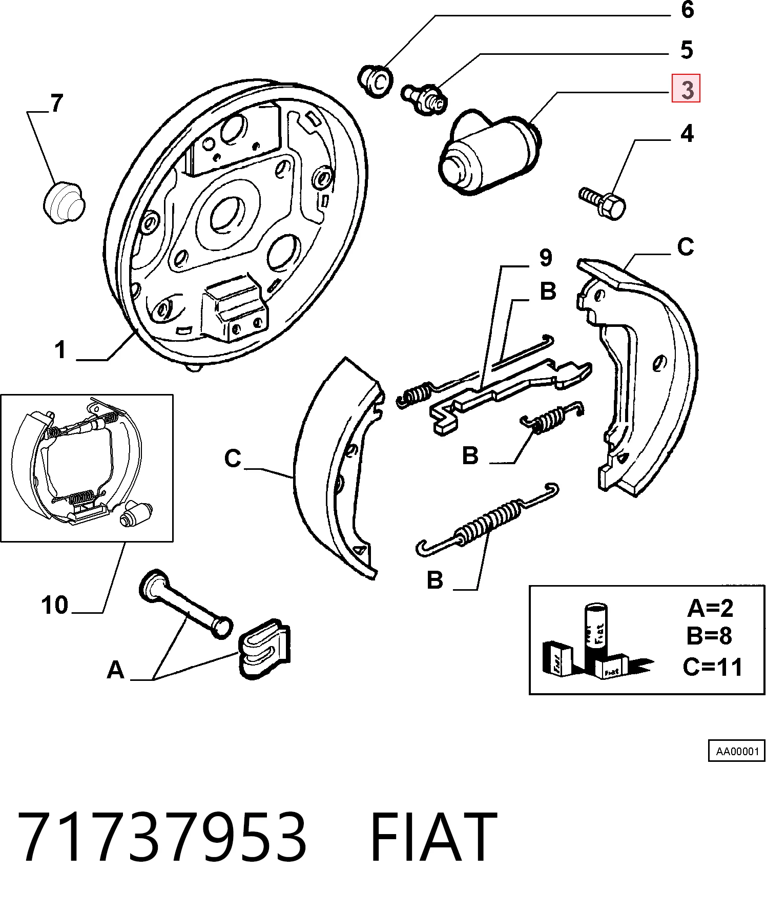 Рабочий тормозной цилиндр Case C611 цена, от 7.93 USD