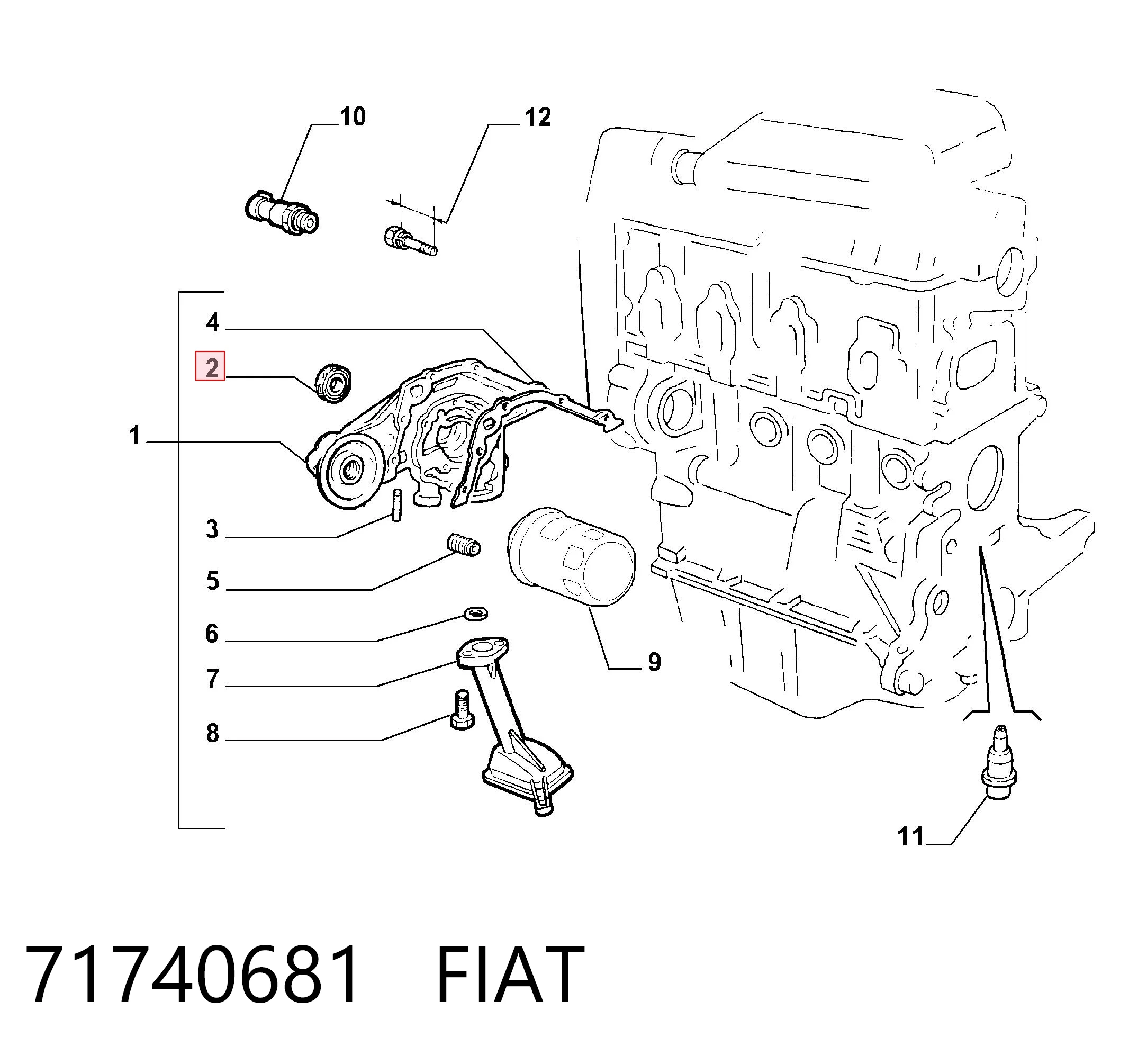 Сальник коленвала 46404094 Chrysler