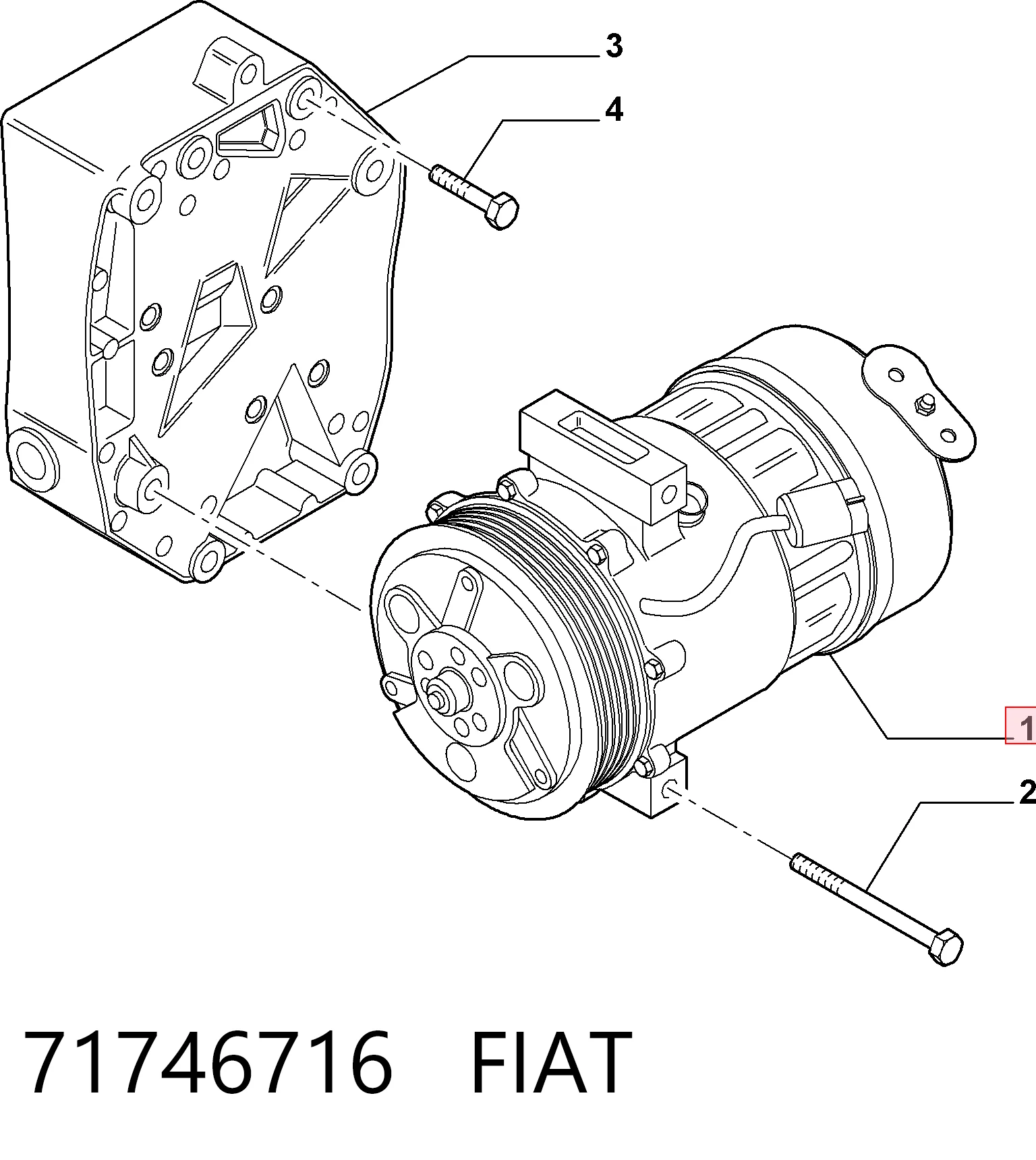 71746716 Fiat/Alfa/Lancia Компрессор хладагента