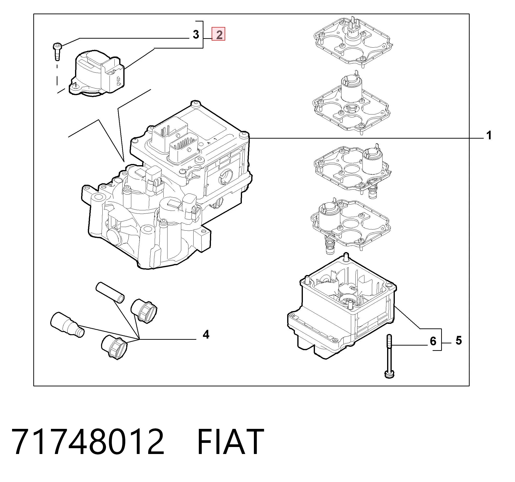71748012 Fiat/Alfa/Lancia Датчик положения селектора АКПП