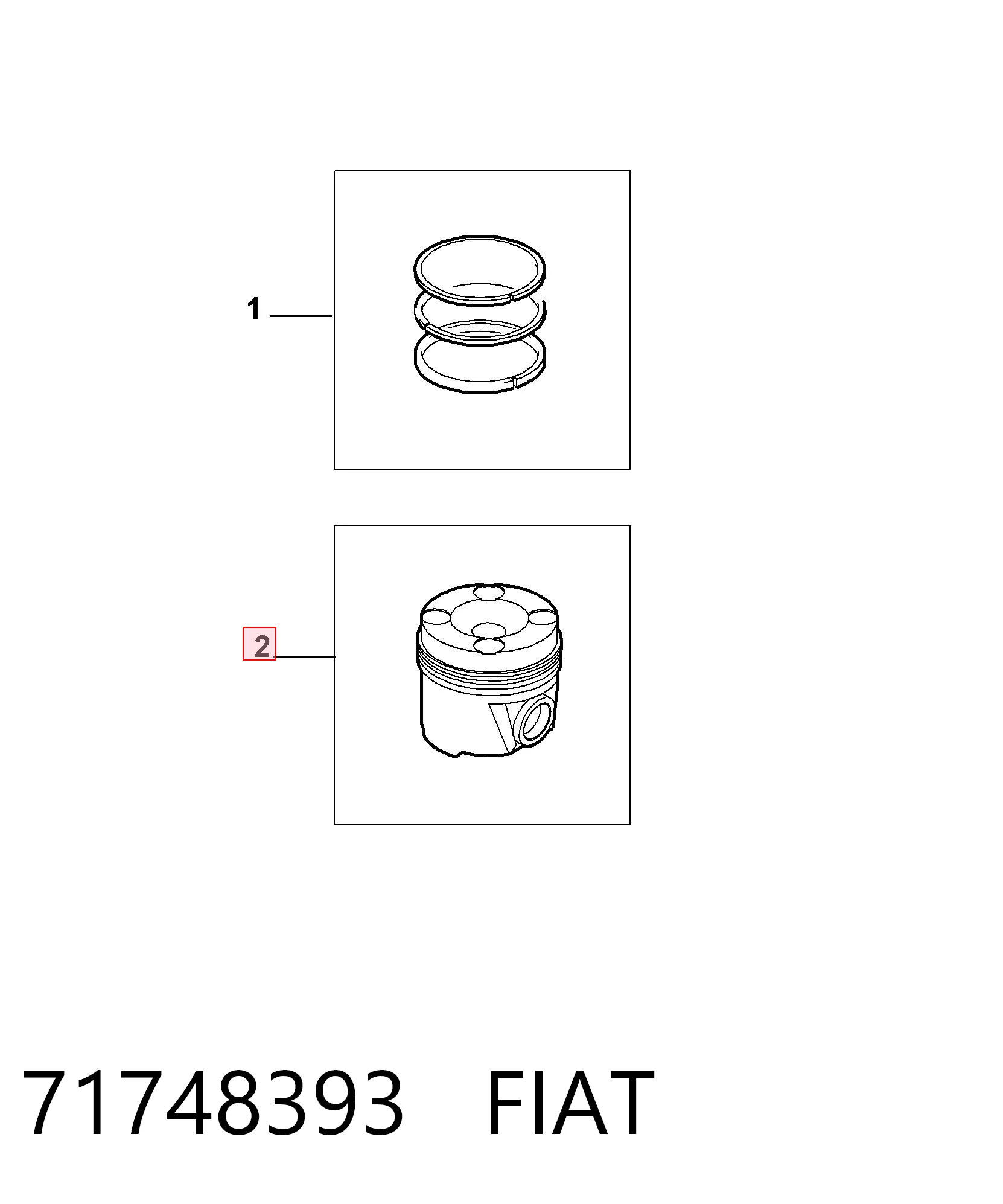 1023287001 Mopart Поршня, 2-й ремонт