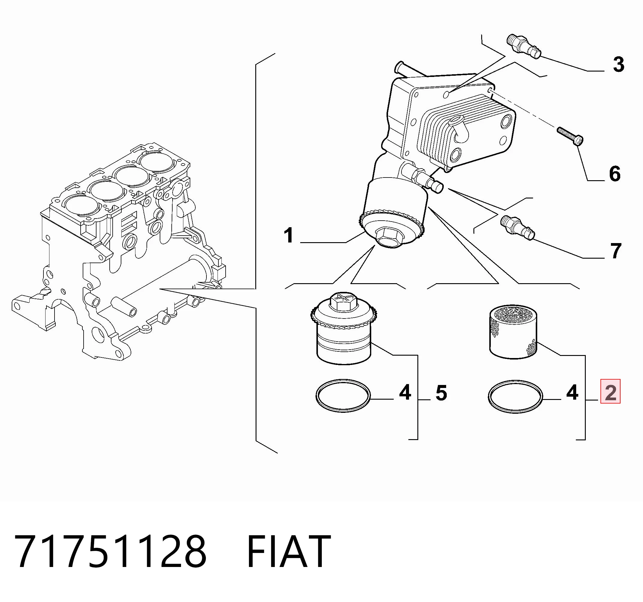 Фильтр масляный FIAT 71751128