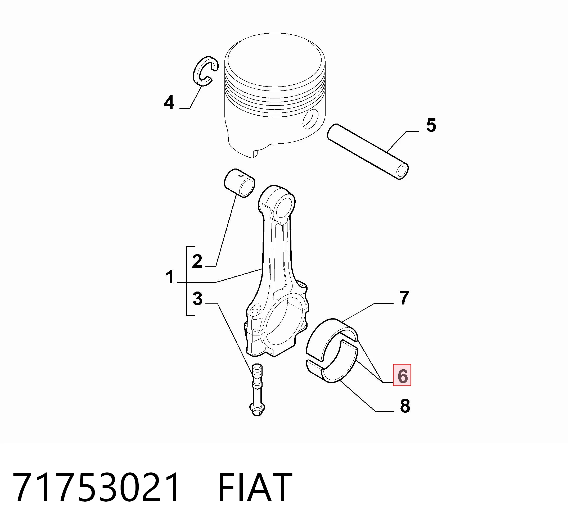 7147764 Glyco Комплект подшипников скольжения