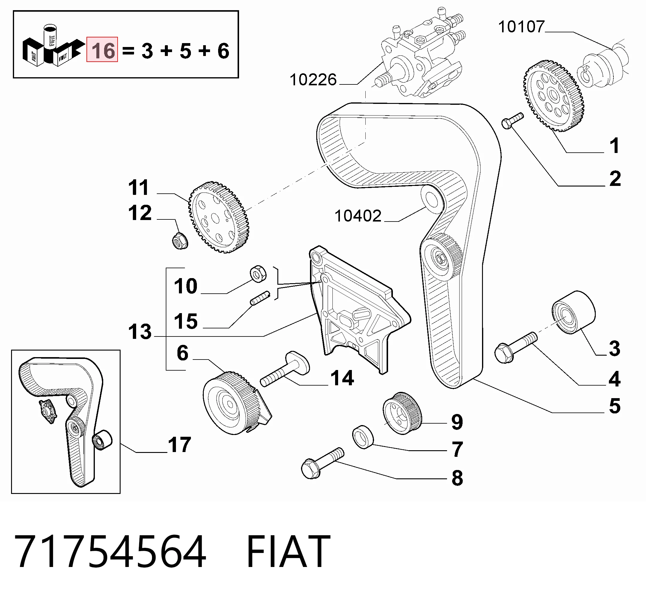 ГРМ ремни, комплект Alfa Romeo 159 седан (939) (2005 - 2011) цена, от 83.15 USD