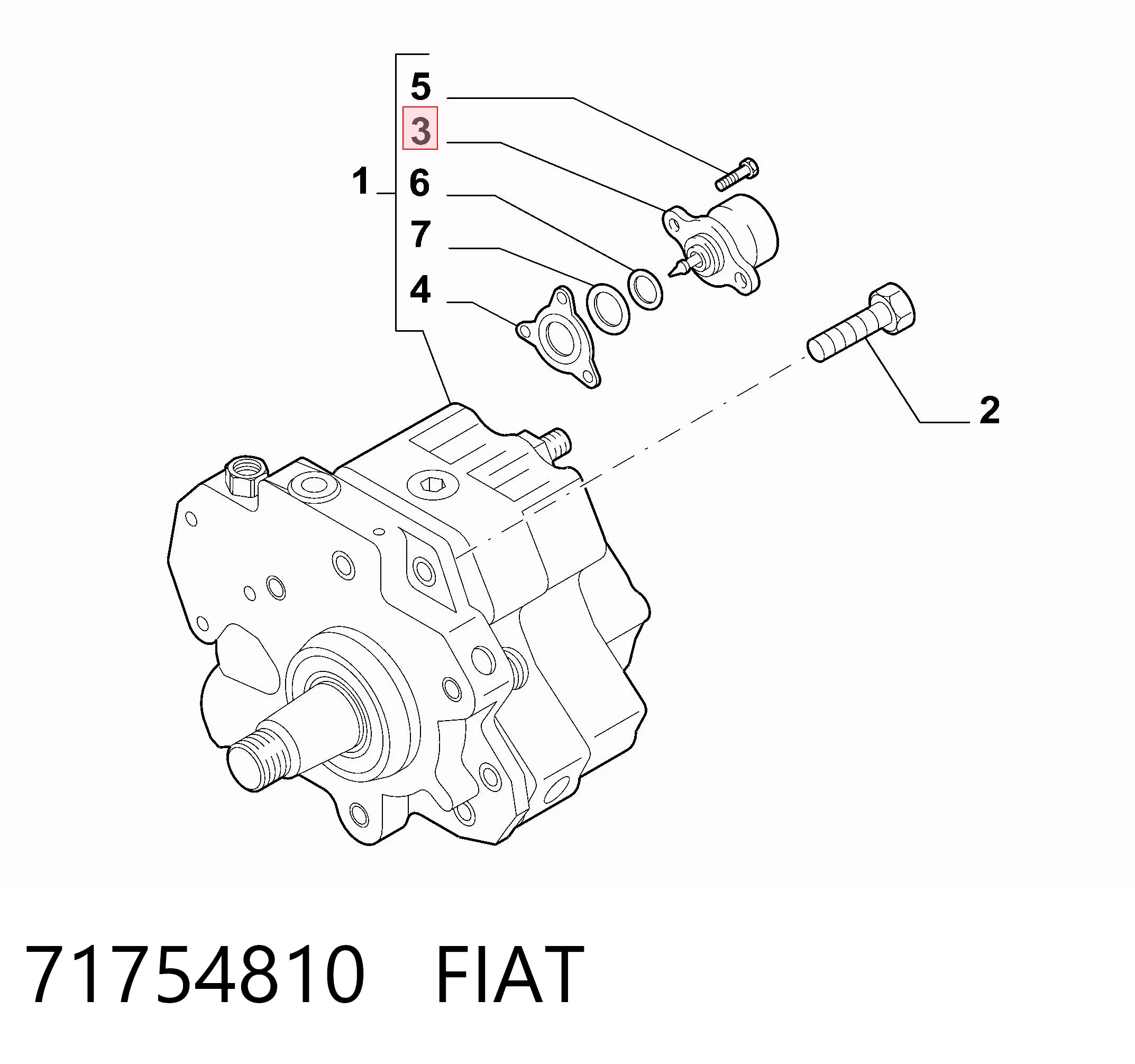 71754810 Fiat/Alfa/Lancia Редукционный клапан ТНВД
