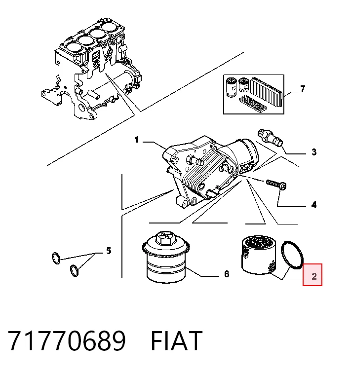 Фильтр масляный FIAT 71770689