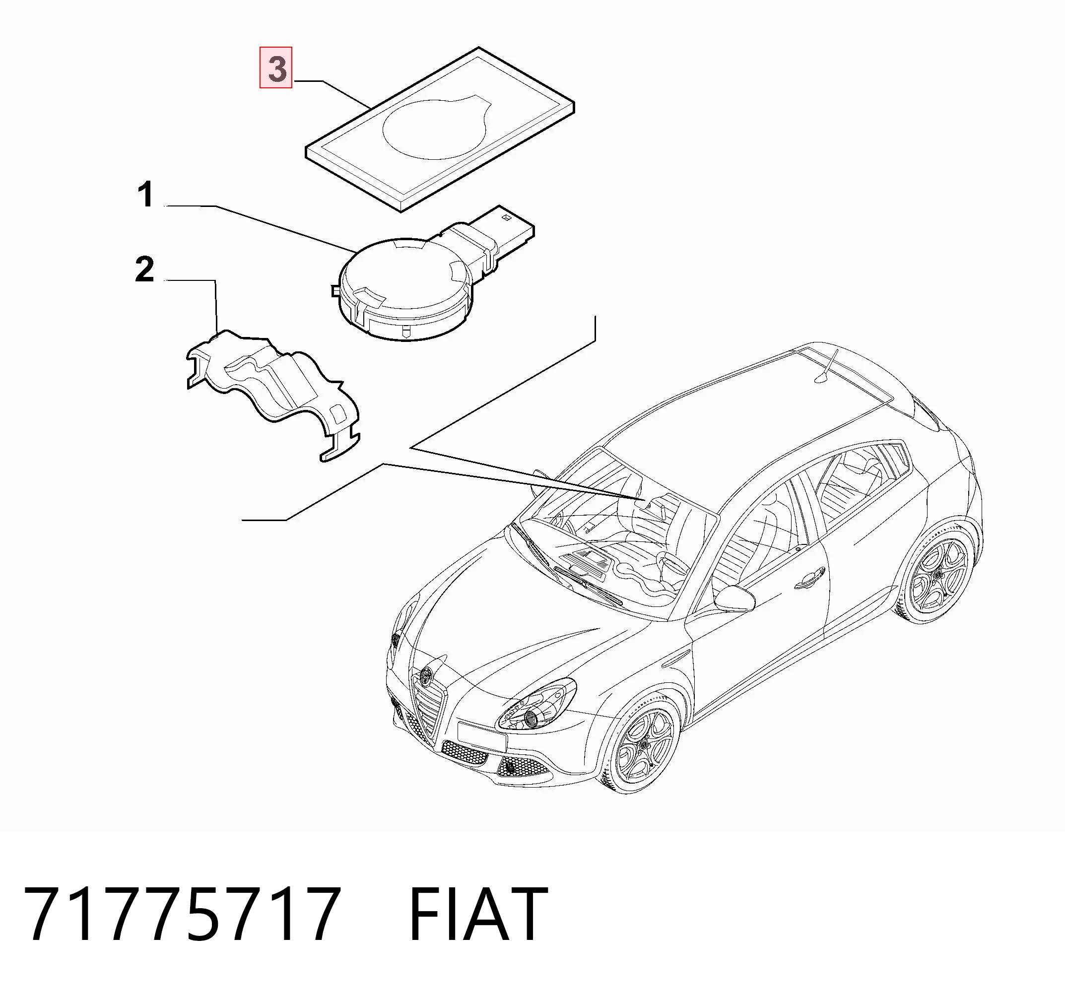 Купить 95599728 Peugeot/Citroen Пластина датчика дождя