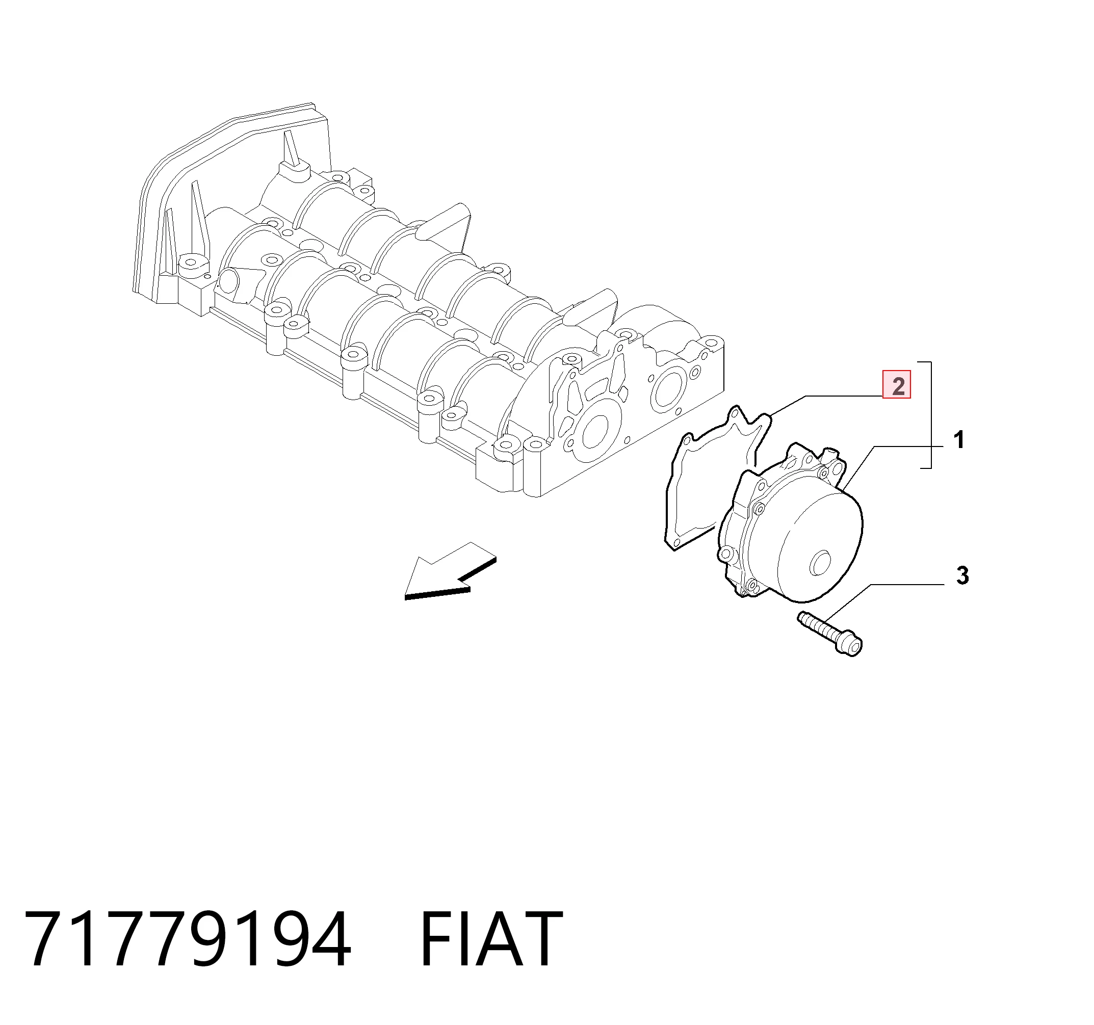 71779194 Fiat/Alfa/Lancia Прокладка вакуумного насоса