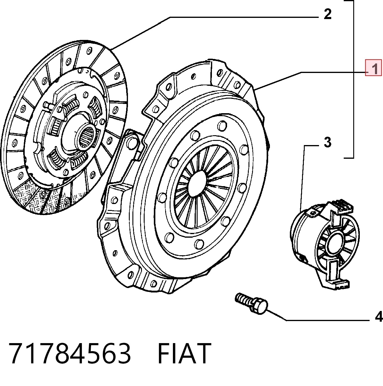 Комплект сцепления FIAT 71784563