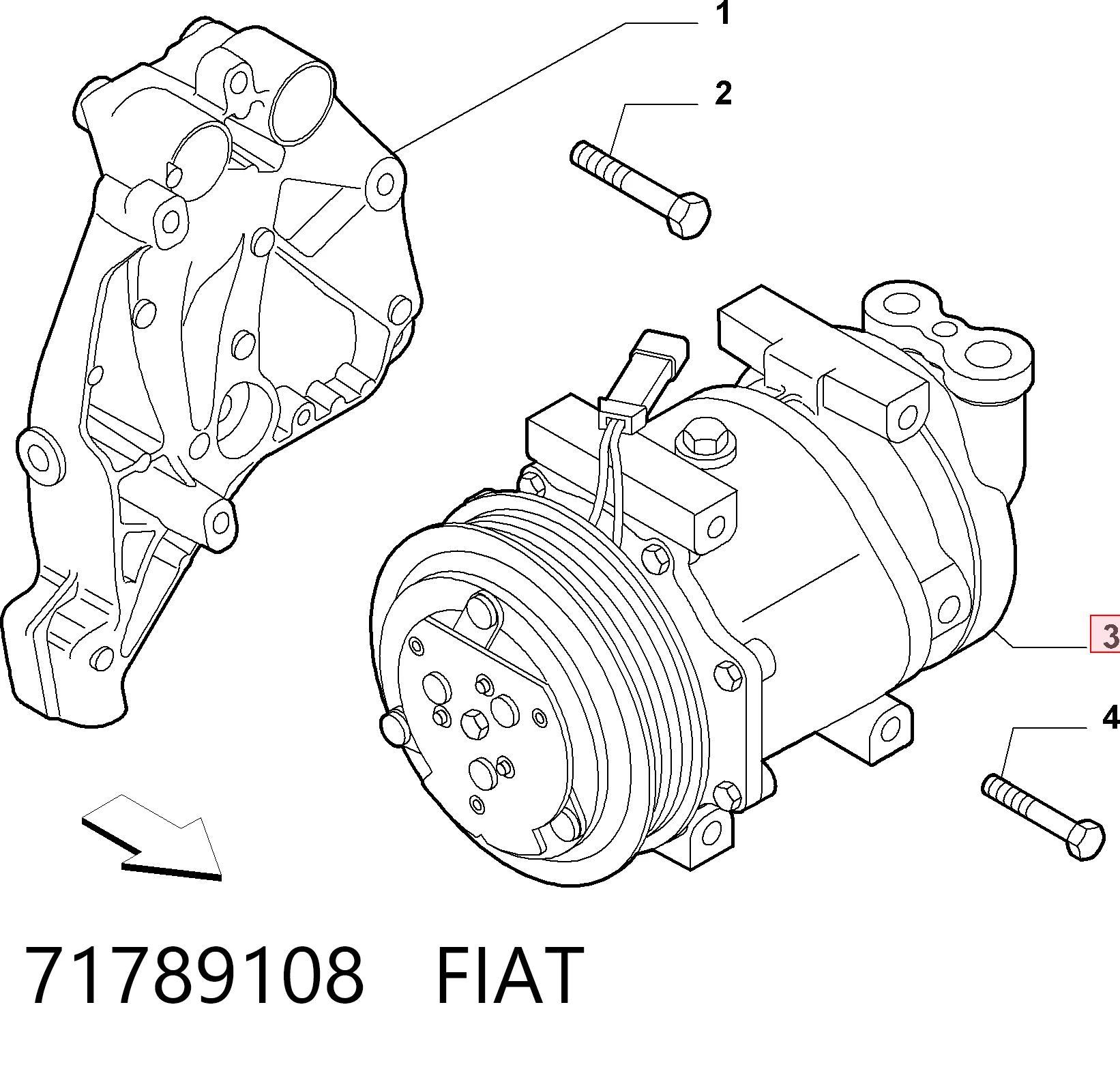 71789108 Fiat/Alfa/Lancia Компрессор хладагента