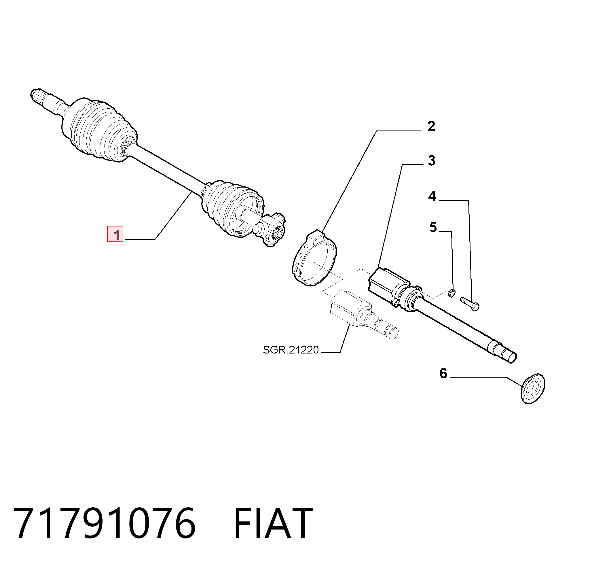 Привод правый Posterparts BB5035