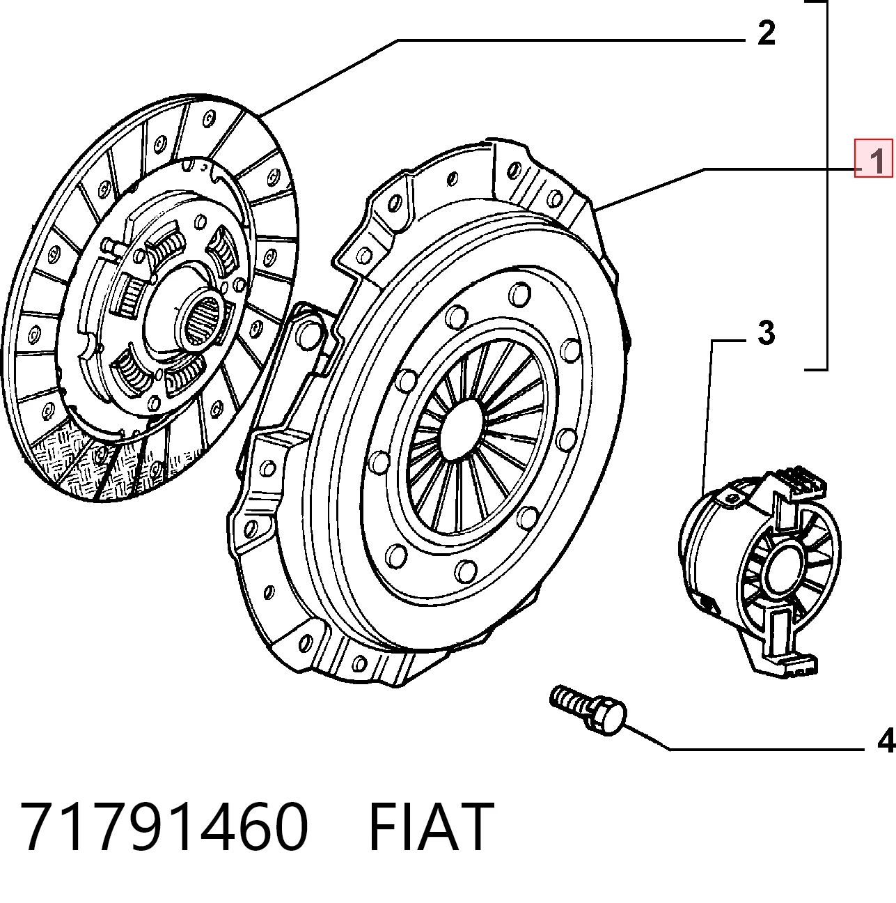 Комплект сцепления FIAT 71791460