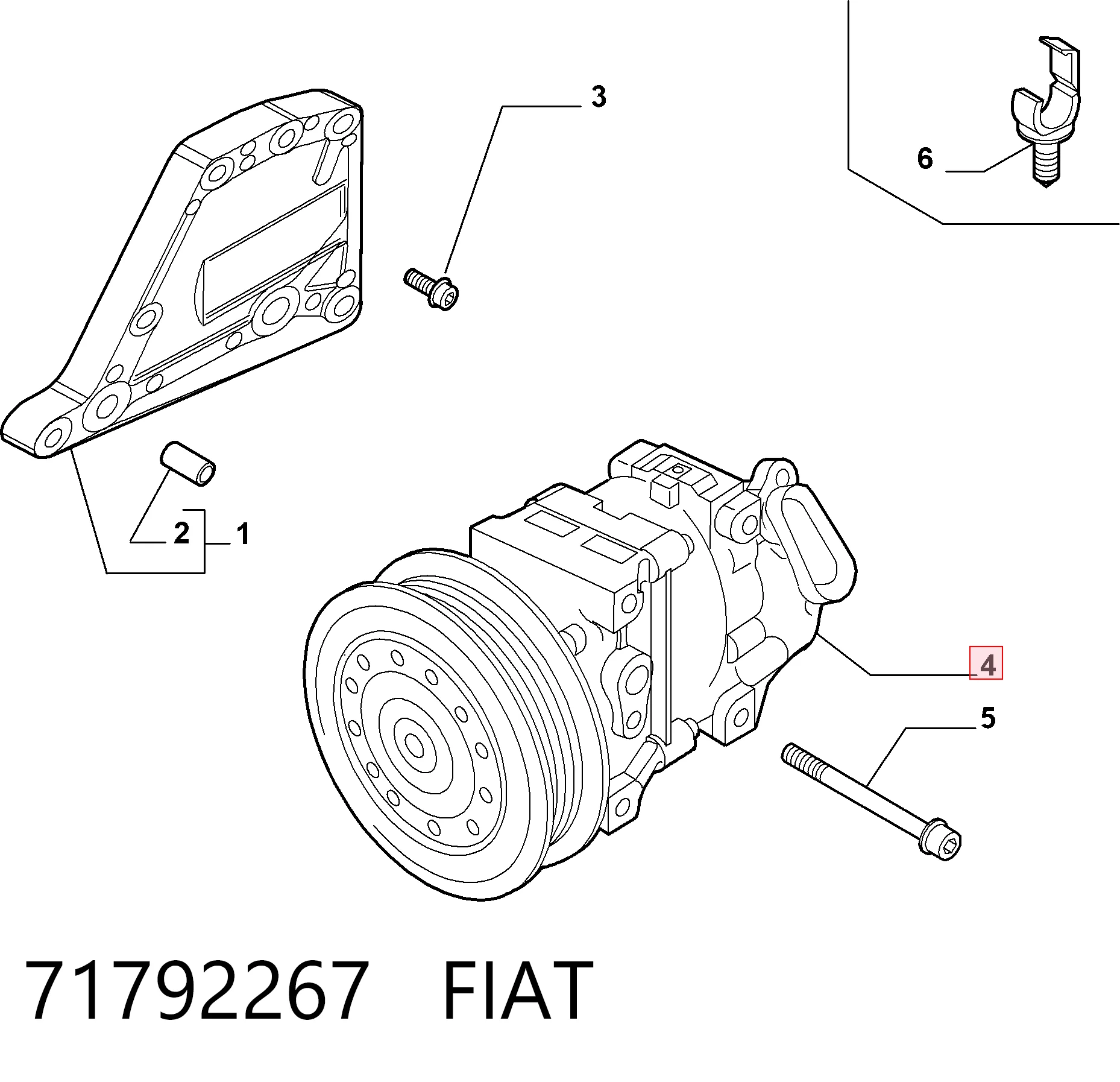71792267 Fiat/Alfa/Lancia Компрессор хладагента