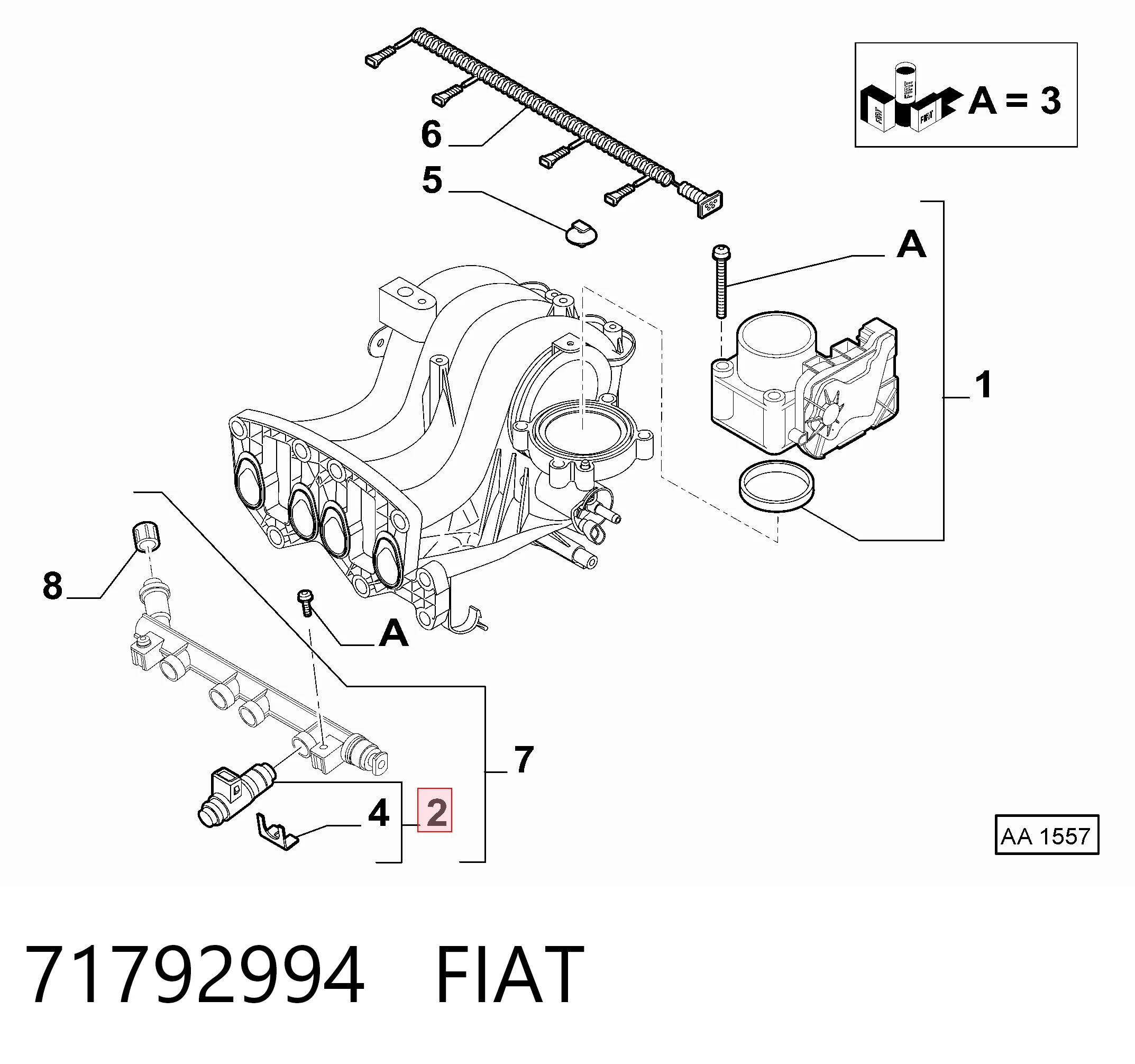 71792994 Fiat/Alfa/Lancia Топливные форсунки