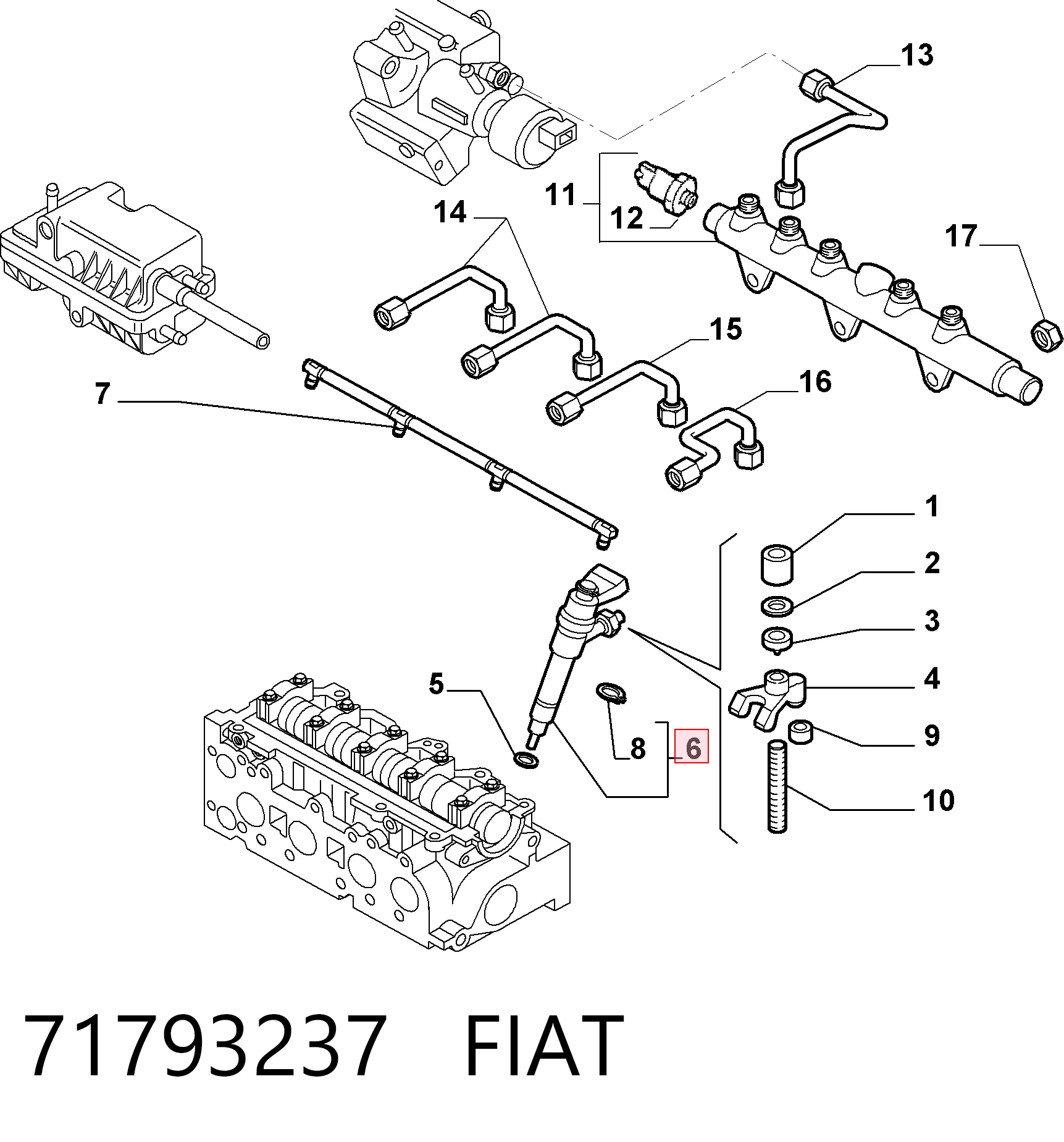 Купить Топливные форсунки Фиат Добло I 223