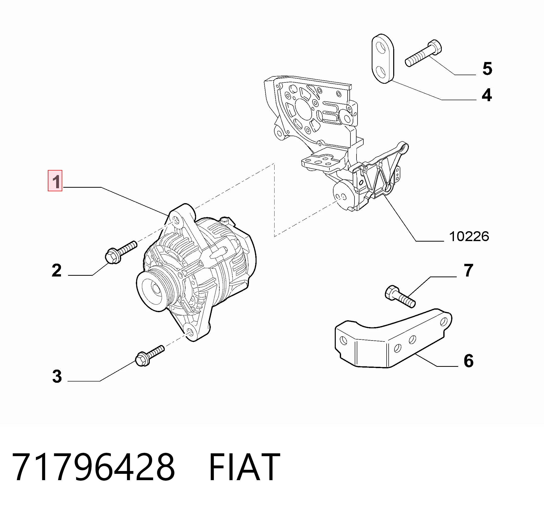 71796428 Fiat/Alfa/Lancia Генератор автомобильный