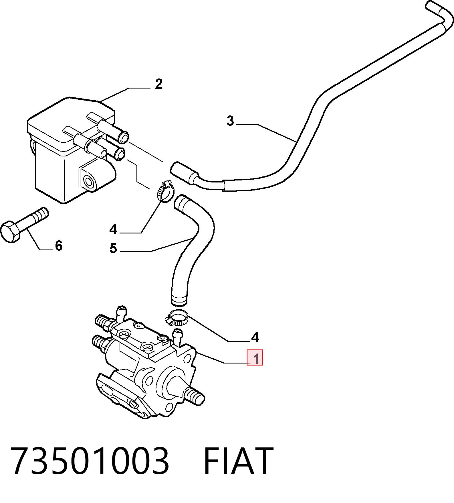 73501003 Fiat/Alfa/Lancia Насос топливный высокого давления (ТНВД)