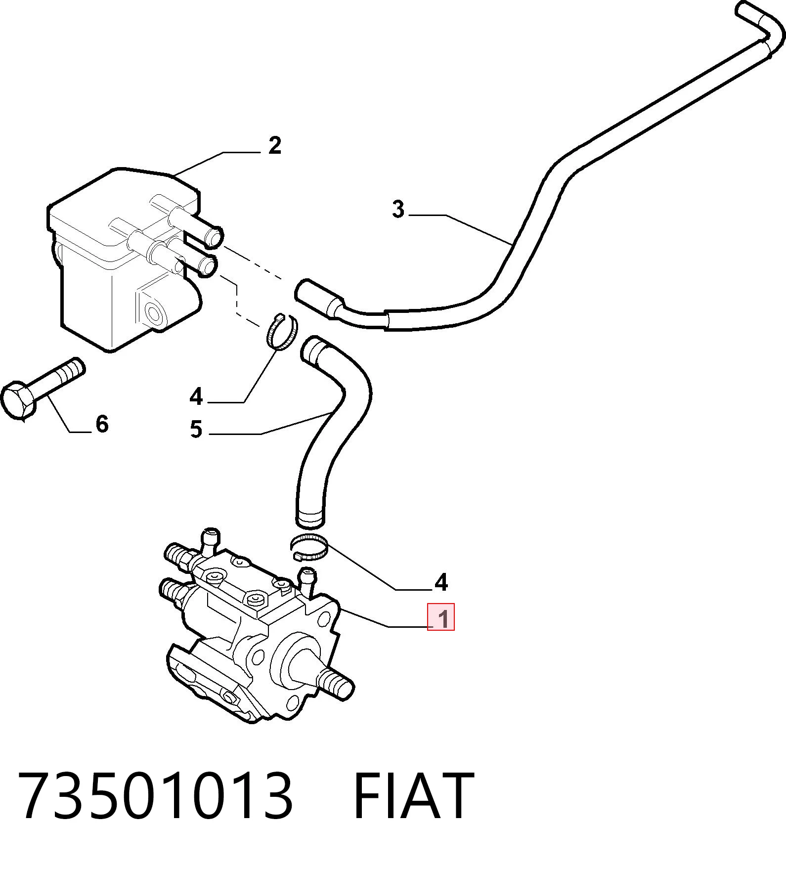 73501013 Fiat/Alfa/Lancia Насос топливный высокого давления (ТНВД)
