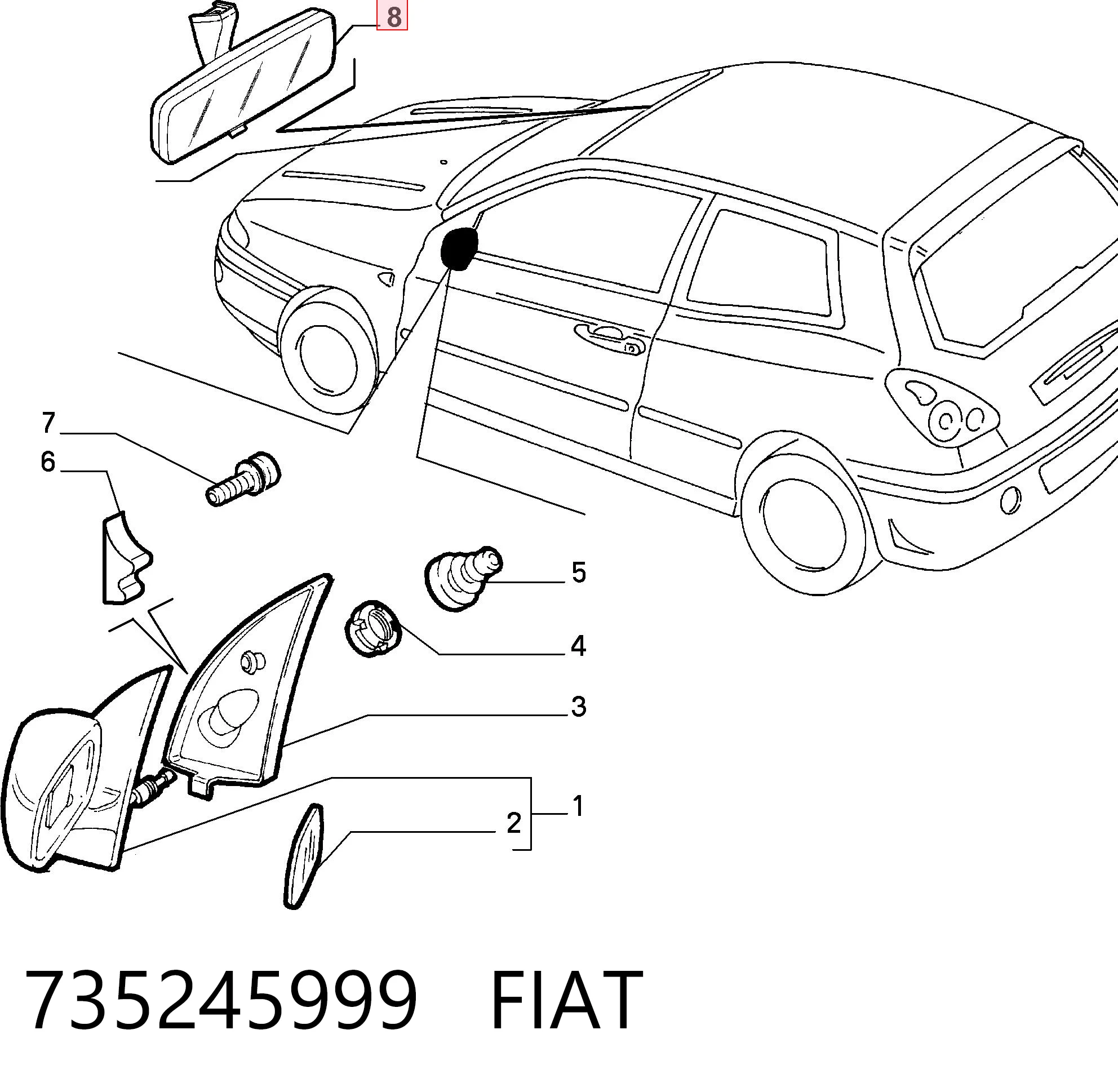 Зеркало салона внутреннее Nissan/Infiniti 735245999 цена, от 16.19 USD