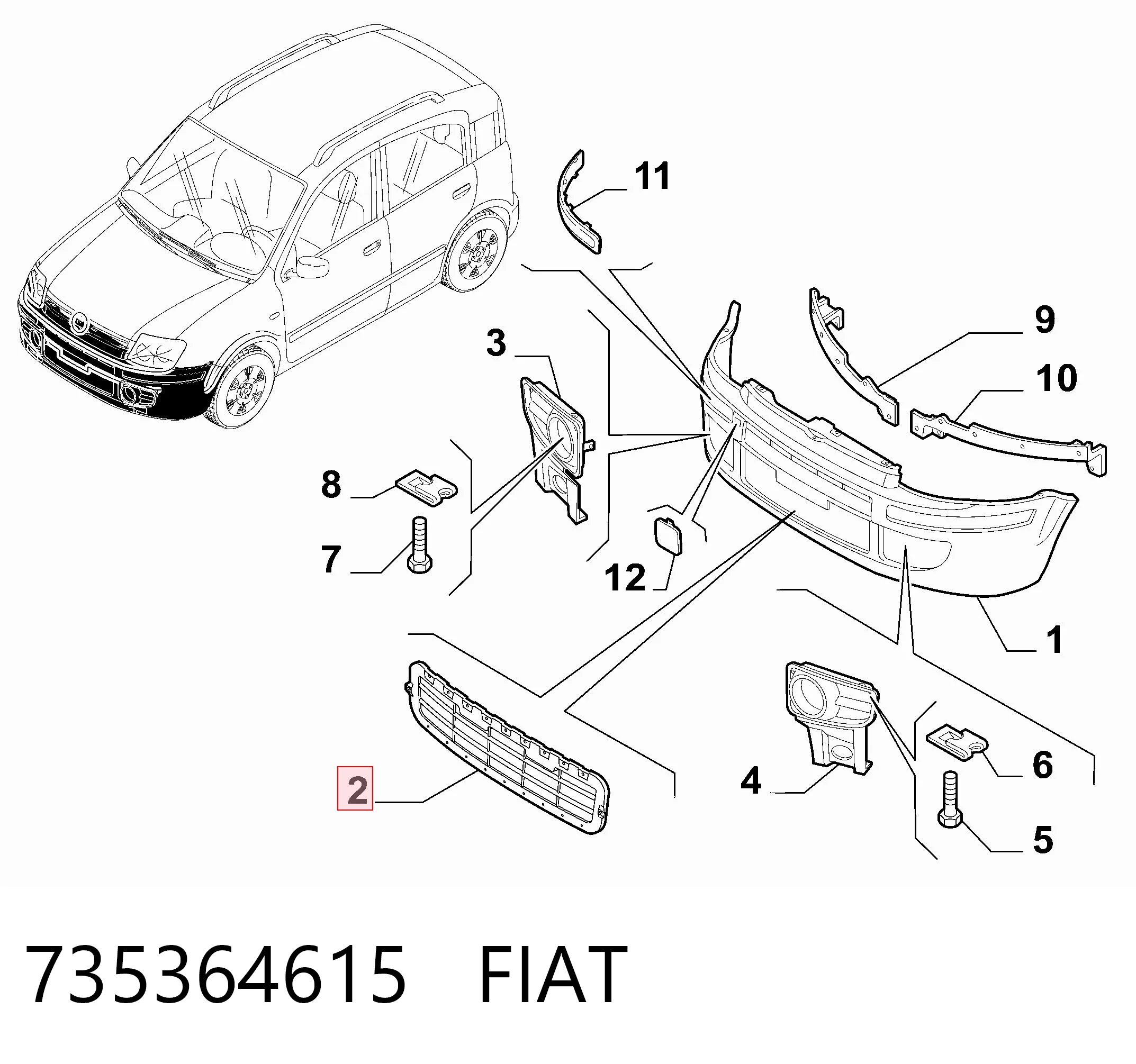Решетка бампера нижняя Polcar 3003270 цена, от 10.72 USD