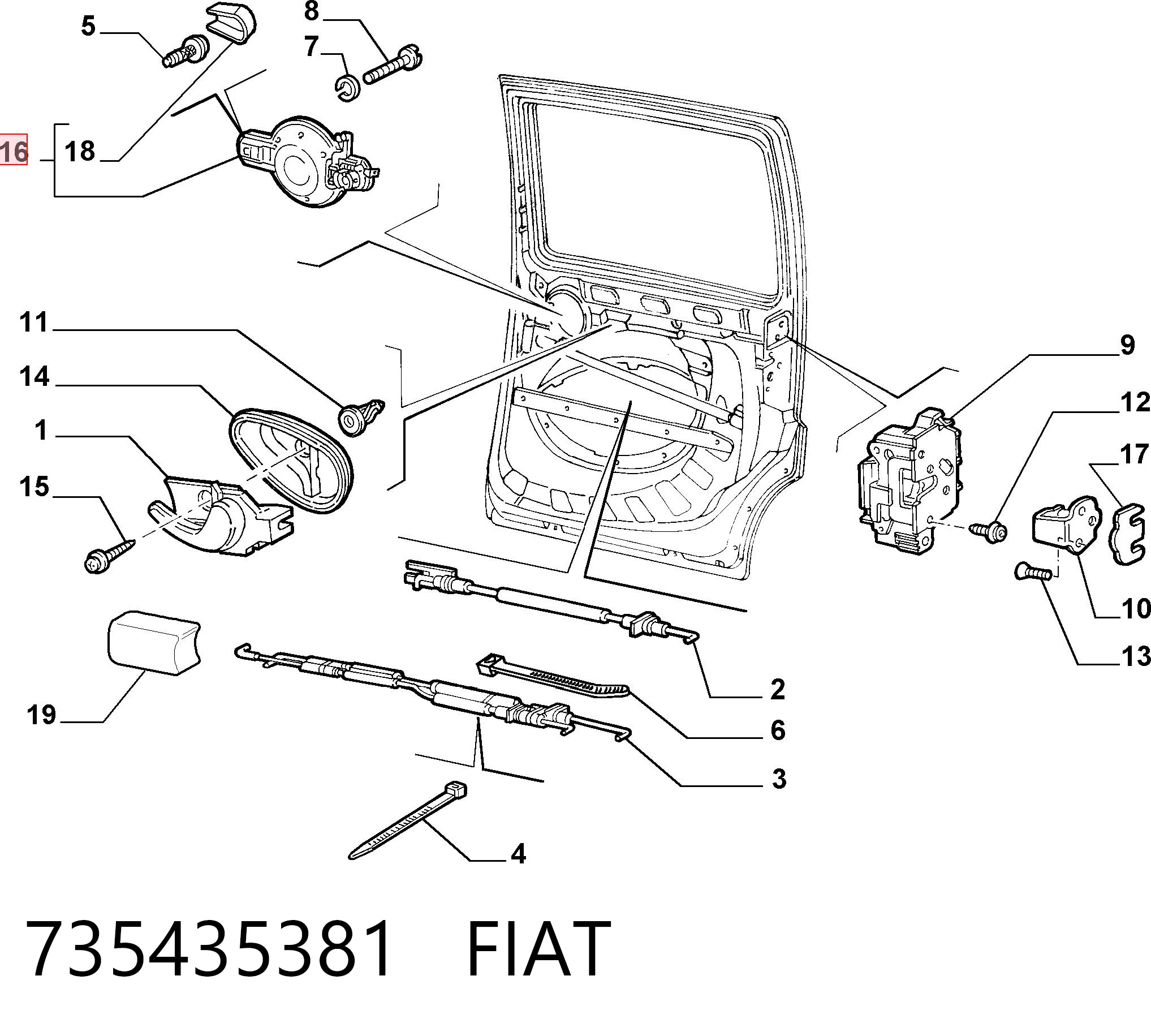 Ручка боковой двери наружная правая MMS0238 Magneti Marelli