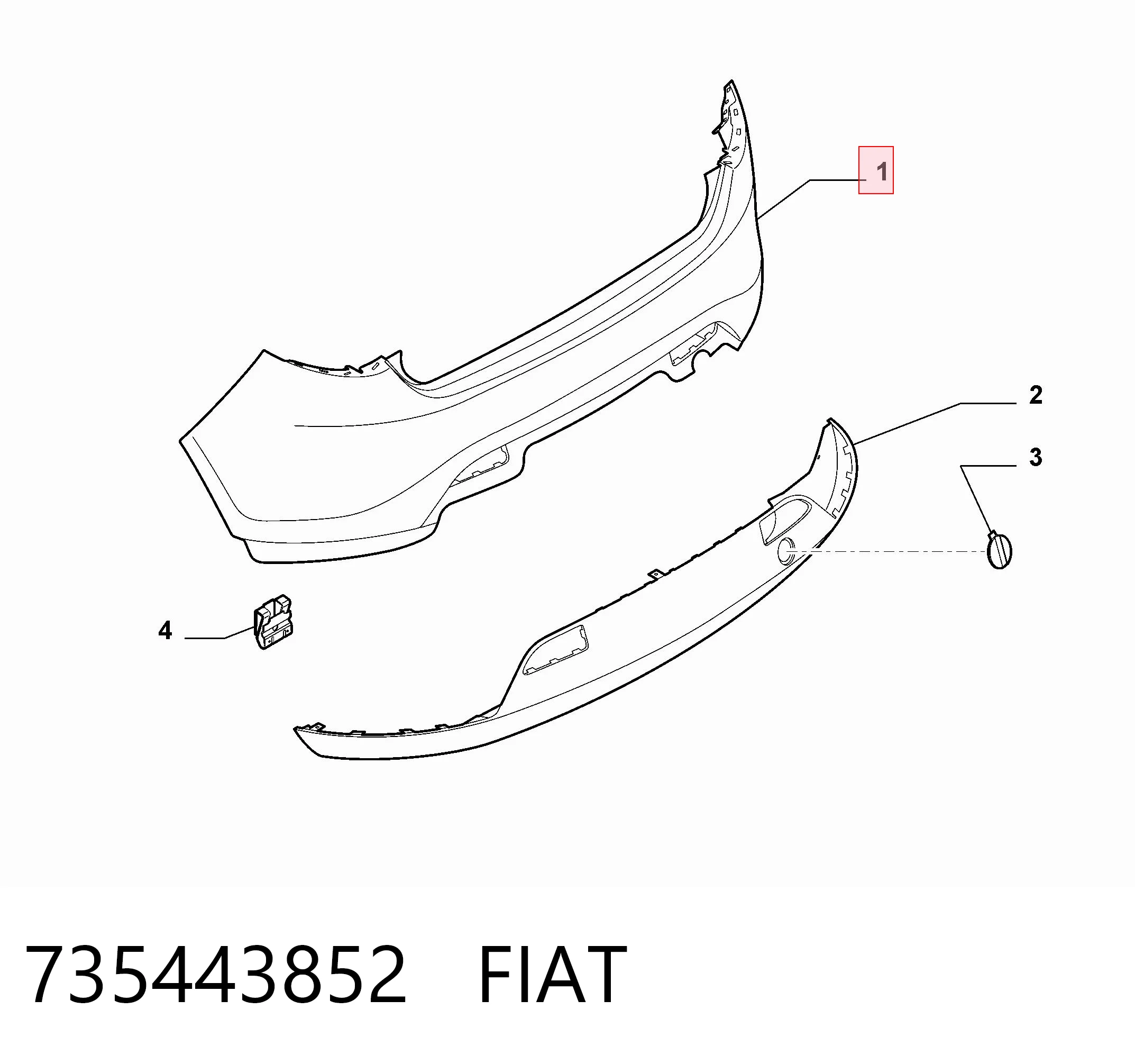 Бампер задний Fiat Bravo II хэтчбек (198) (2007 - 2014) цена, от 124.01 USD