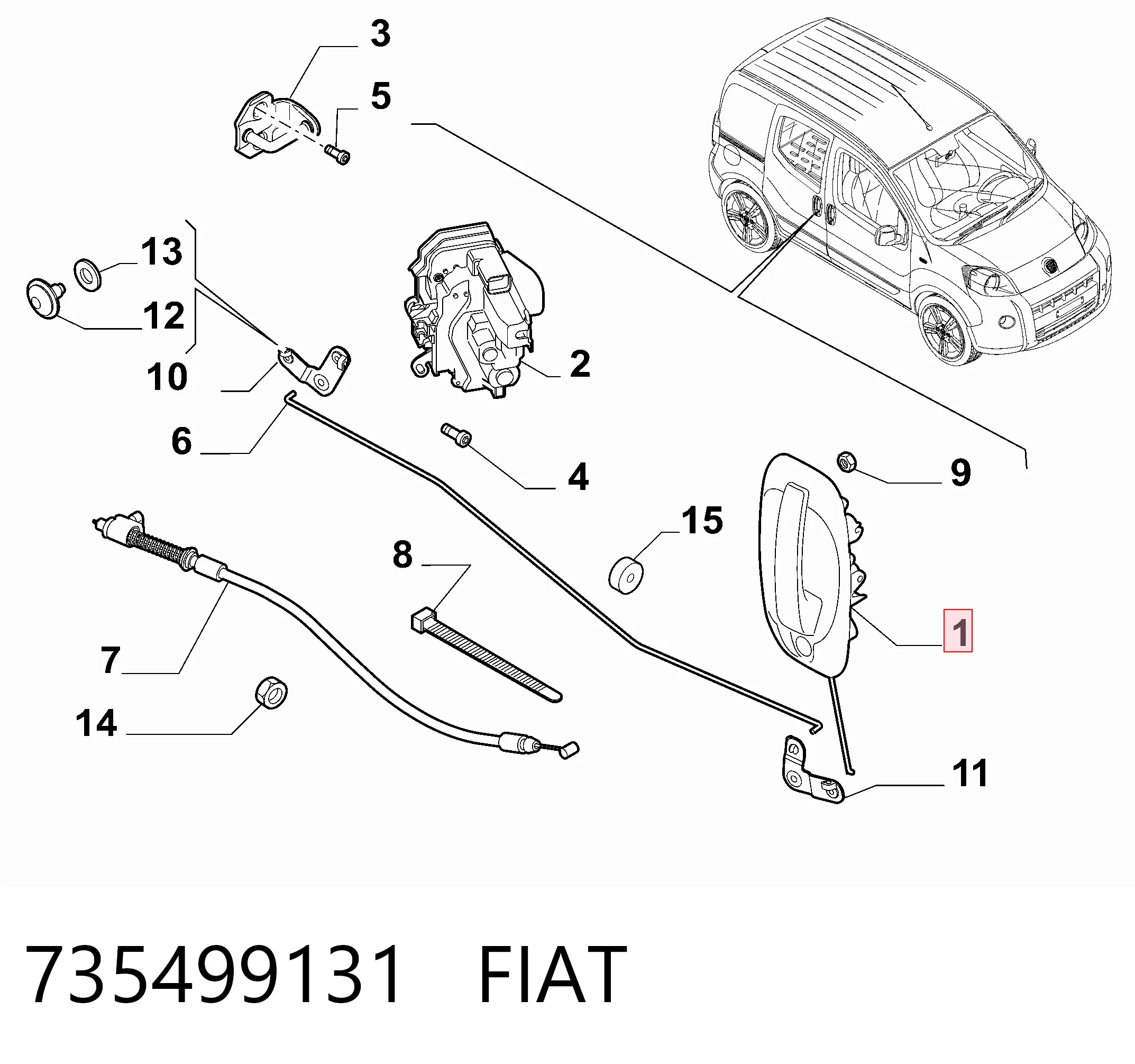 Ручка двери боковой/сдвижной, наружная правая Magneti Marelli MMS0218 цена, от 46.92 USD