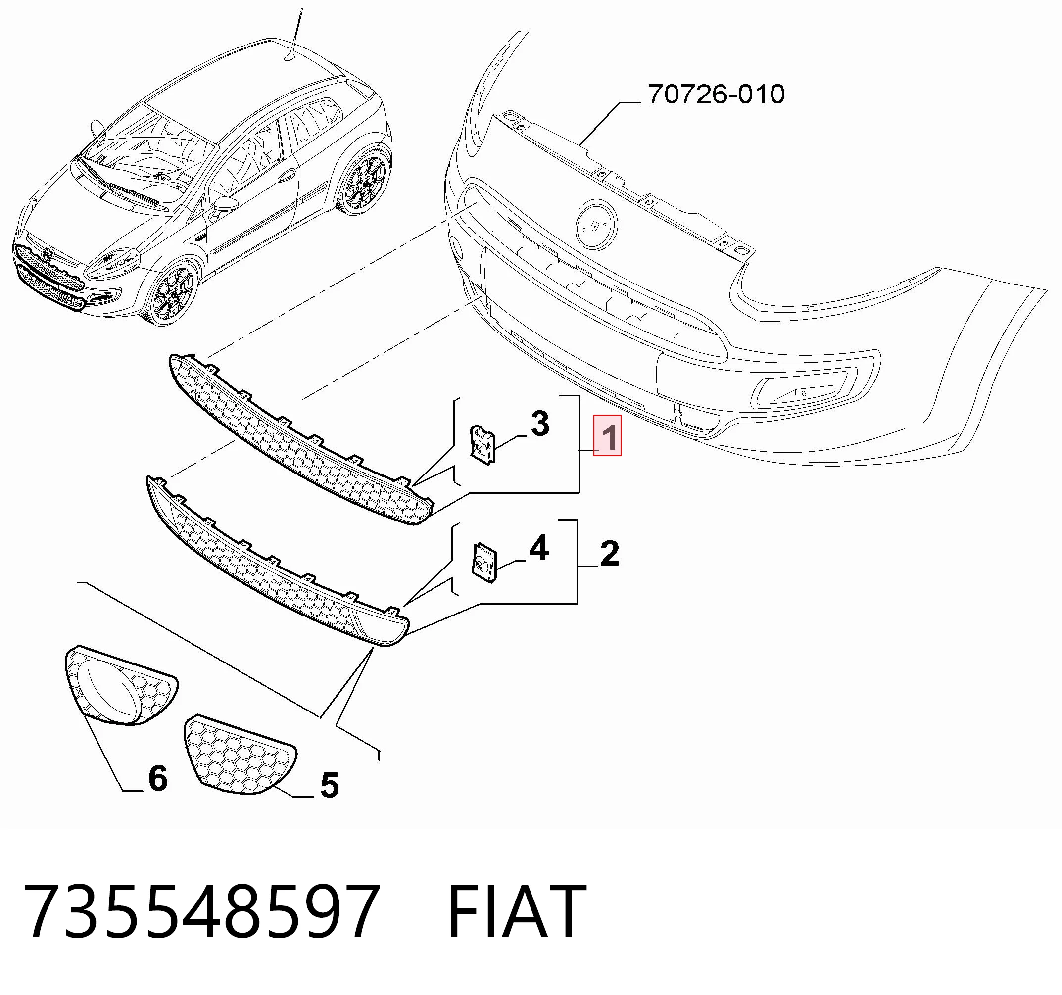 3036055 Polcar Решетка радиатора