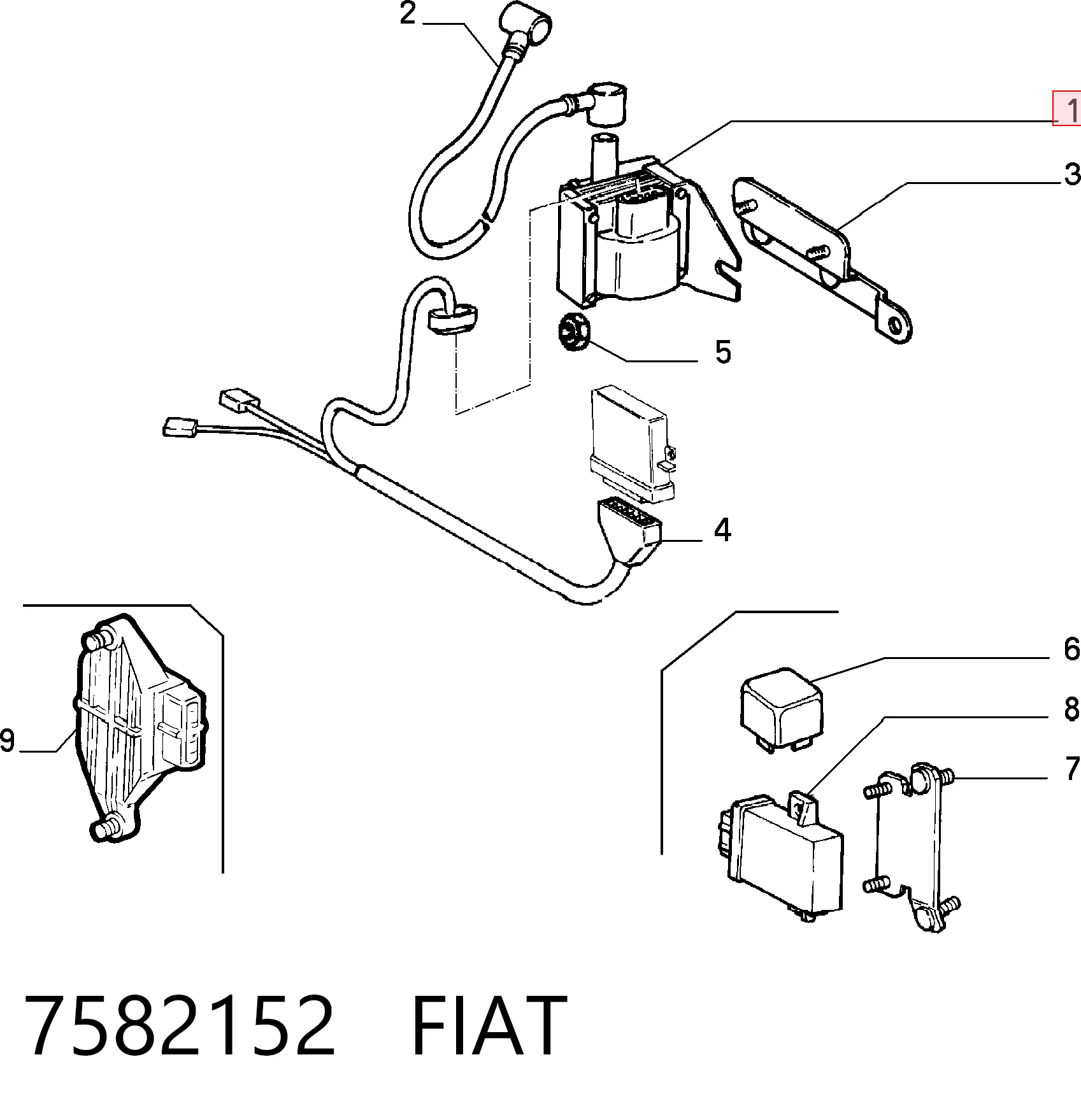 7582152 Fiat/Alfa/Lancia Катушка зажигания