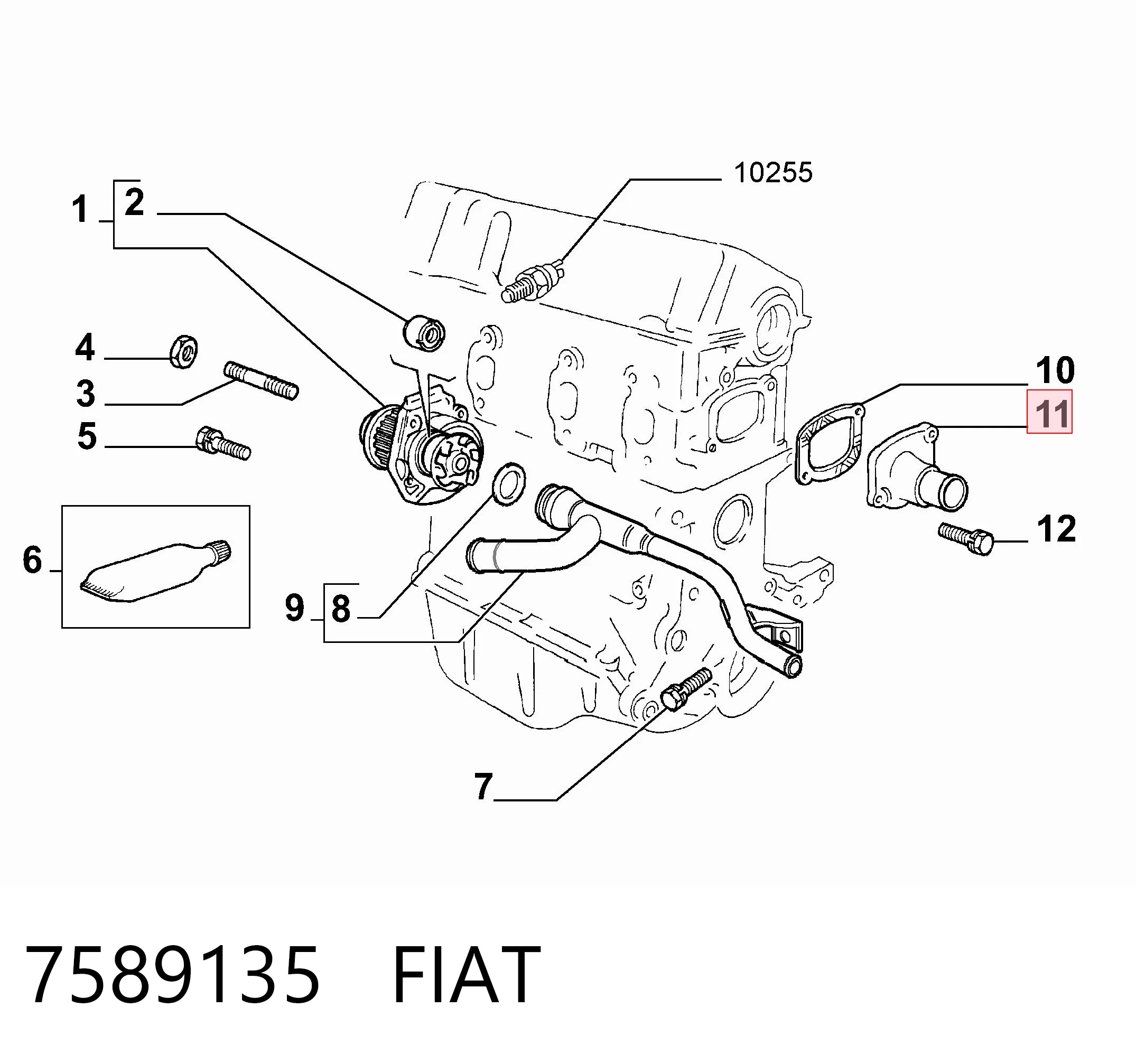 Термостат FIAT 7589135