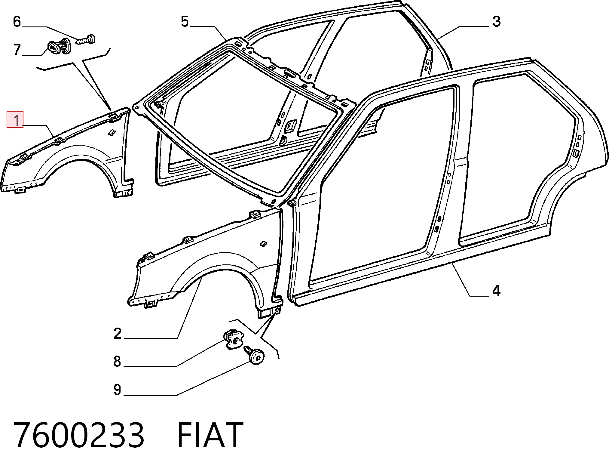 Переднее правое крыло на Fiat Tipo  160