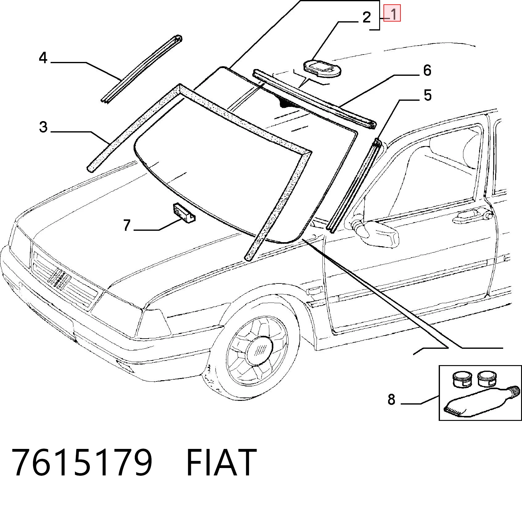 Автостекло на Fiat Tipo  160