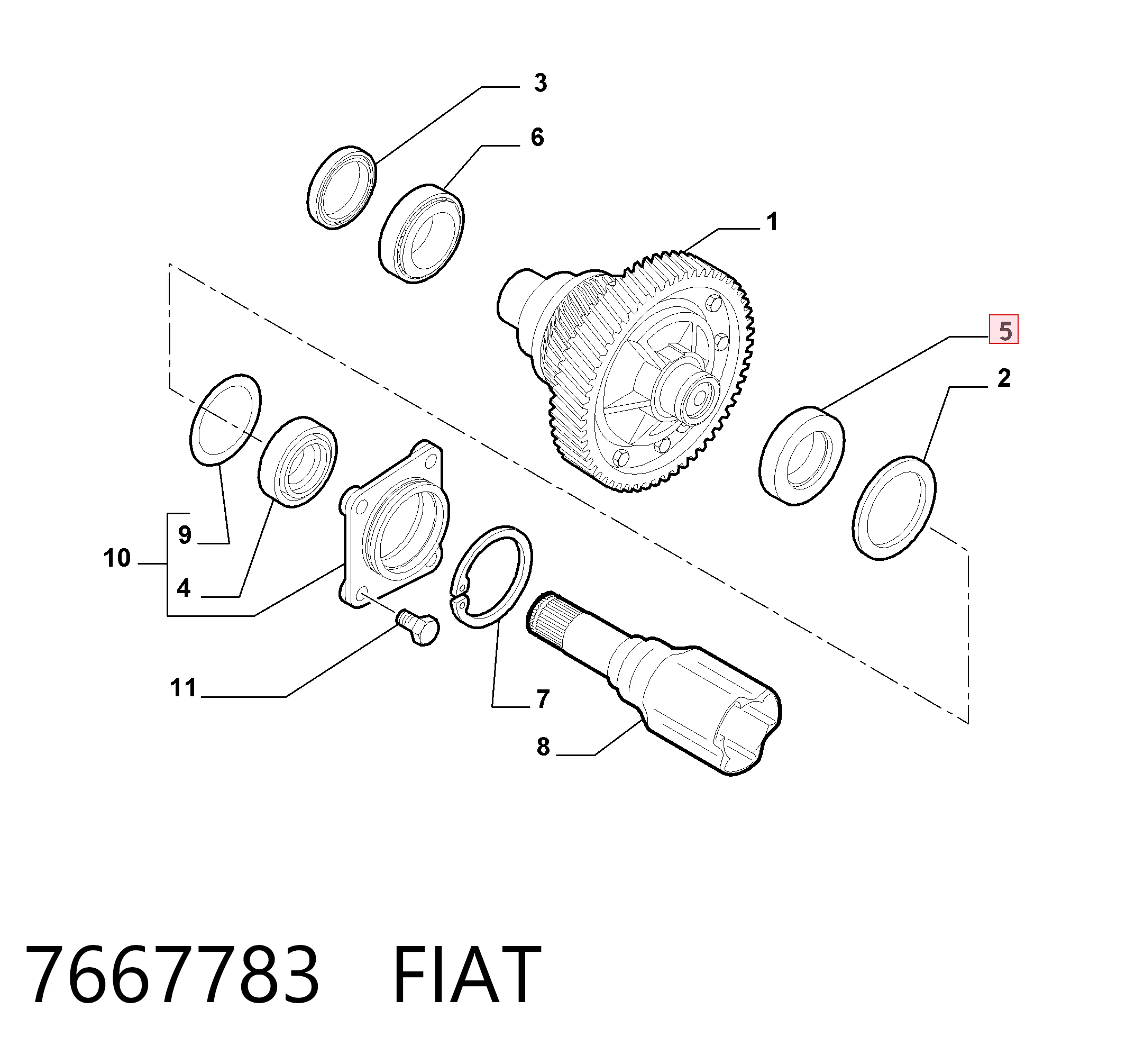 95531325 Opel Подшипник дифференциала переднего моста