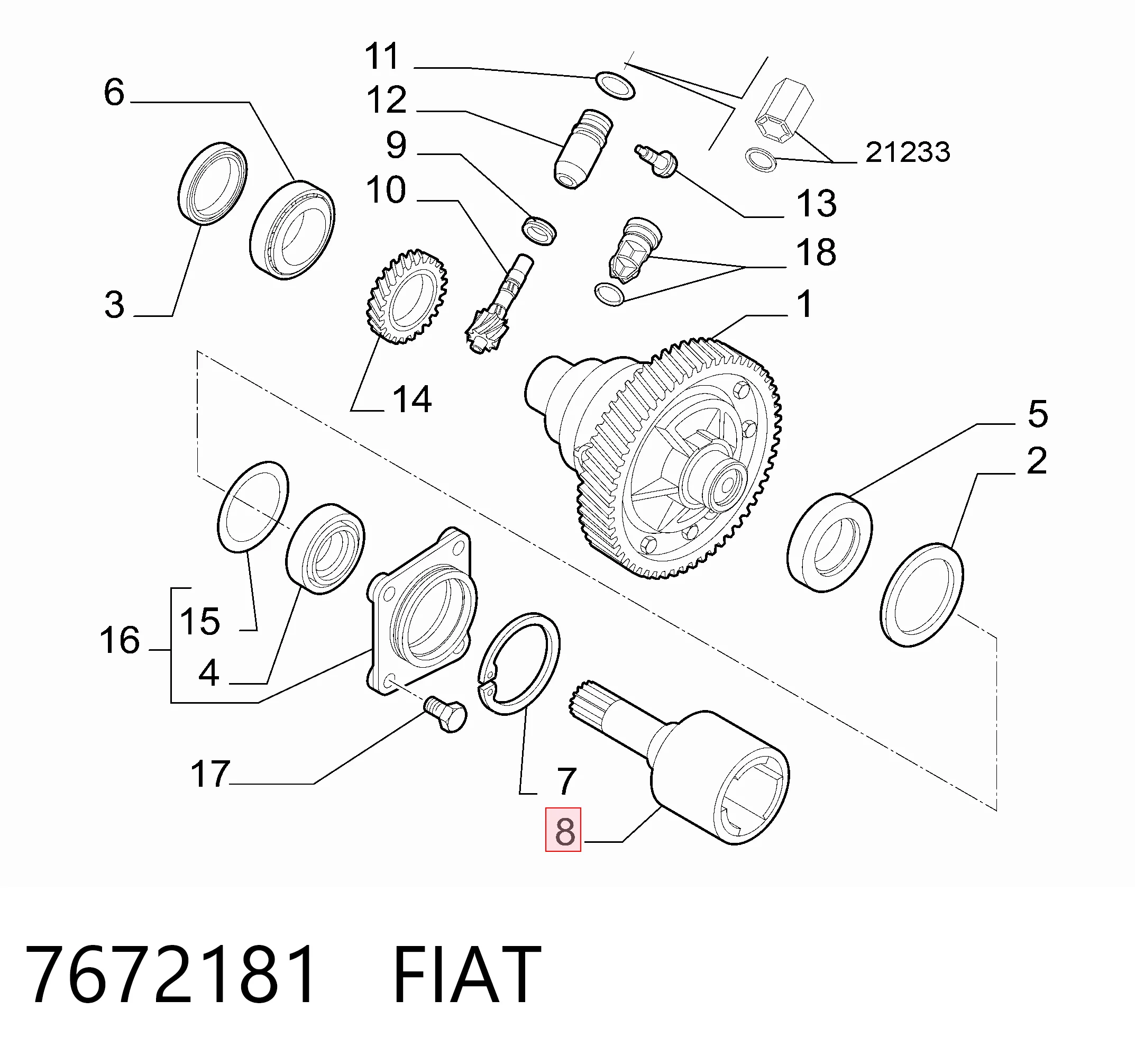 ШРУС внутренний, передний на Fiat Punto I 176