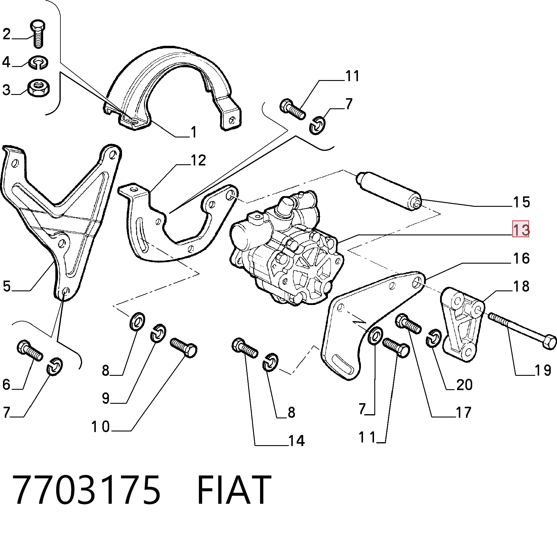 ГУР руля на Fiat Tipo  160