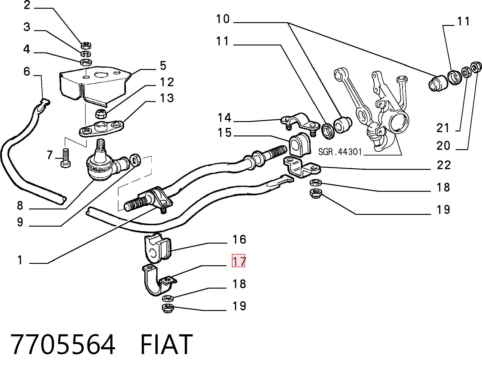 7705564 Fiat/Alfa/Lancia