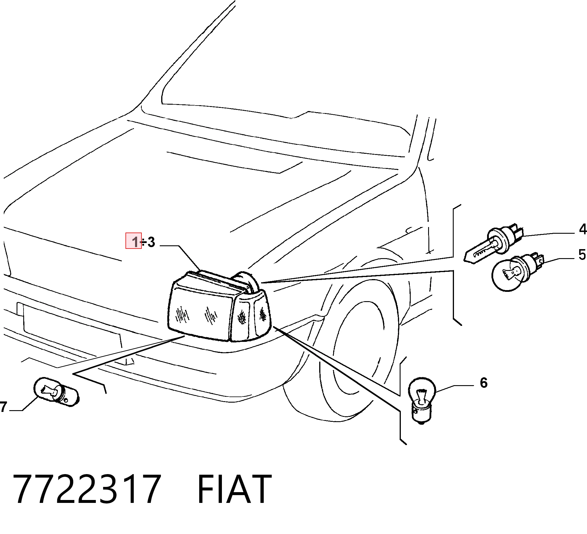 Фара левая Fiat Uno хэтчбек (146A) (1983 - 1996) цена, от 30.10 USD