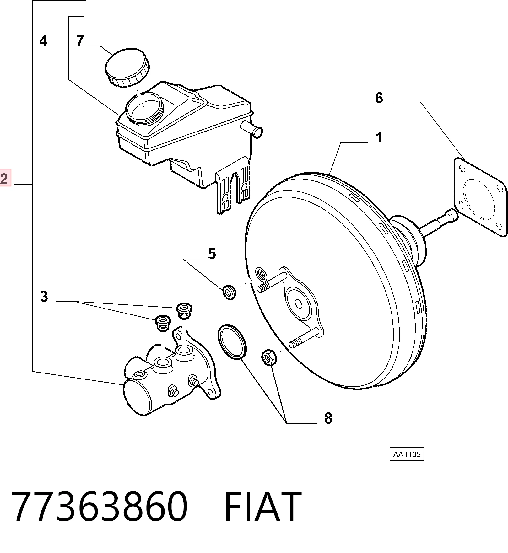 Главный тормозной цилиндр 204123738 Bosch